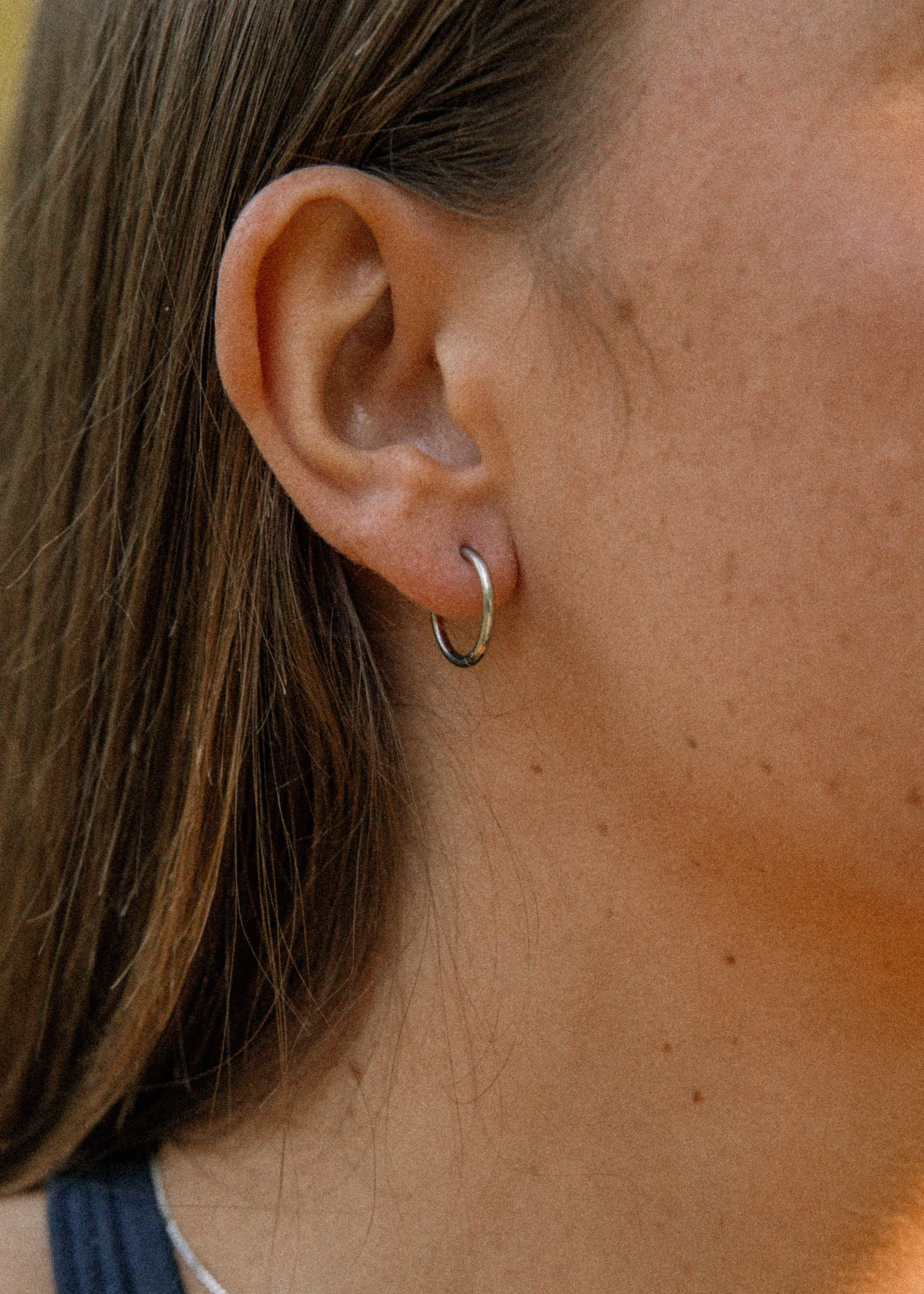 Silver Huggie Hoops 15mm