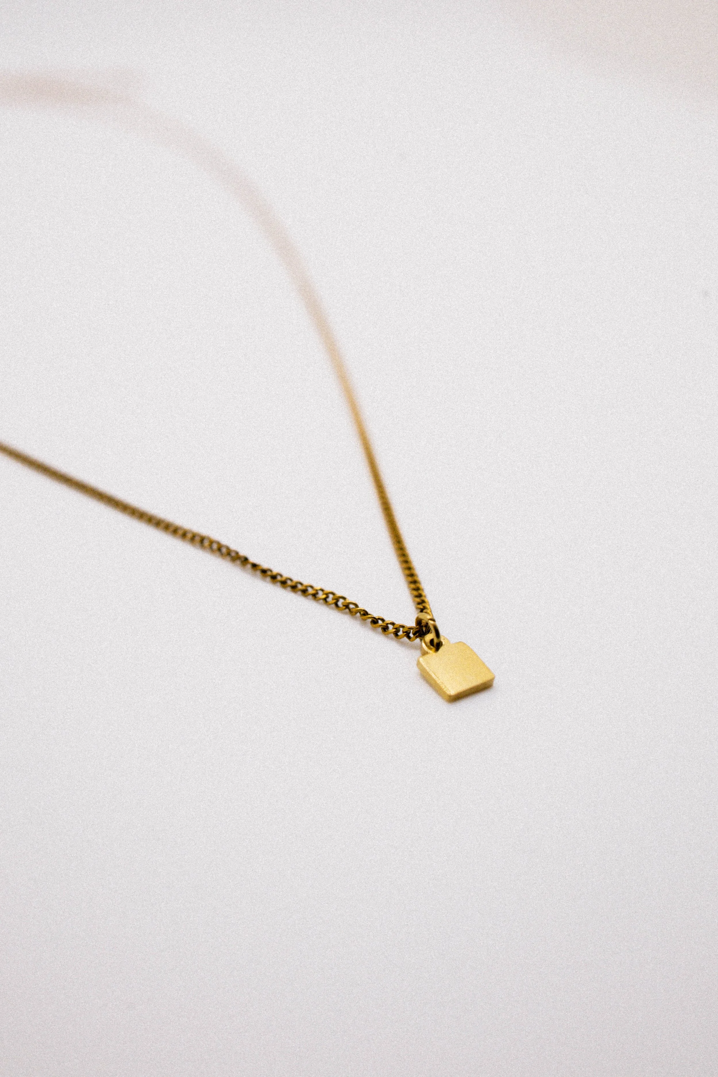 Mini Gold Tag Necklace