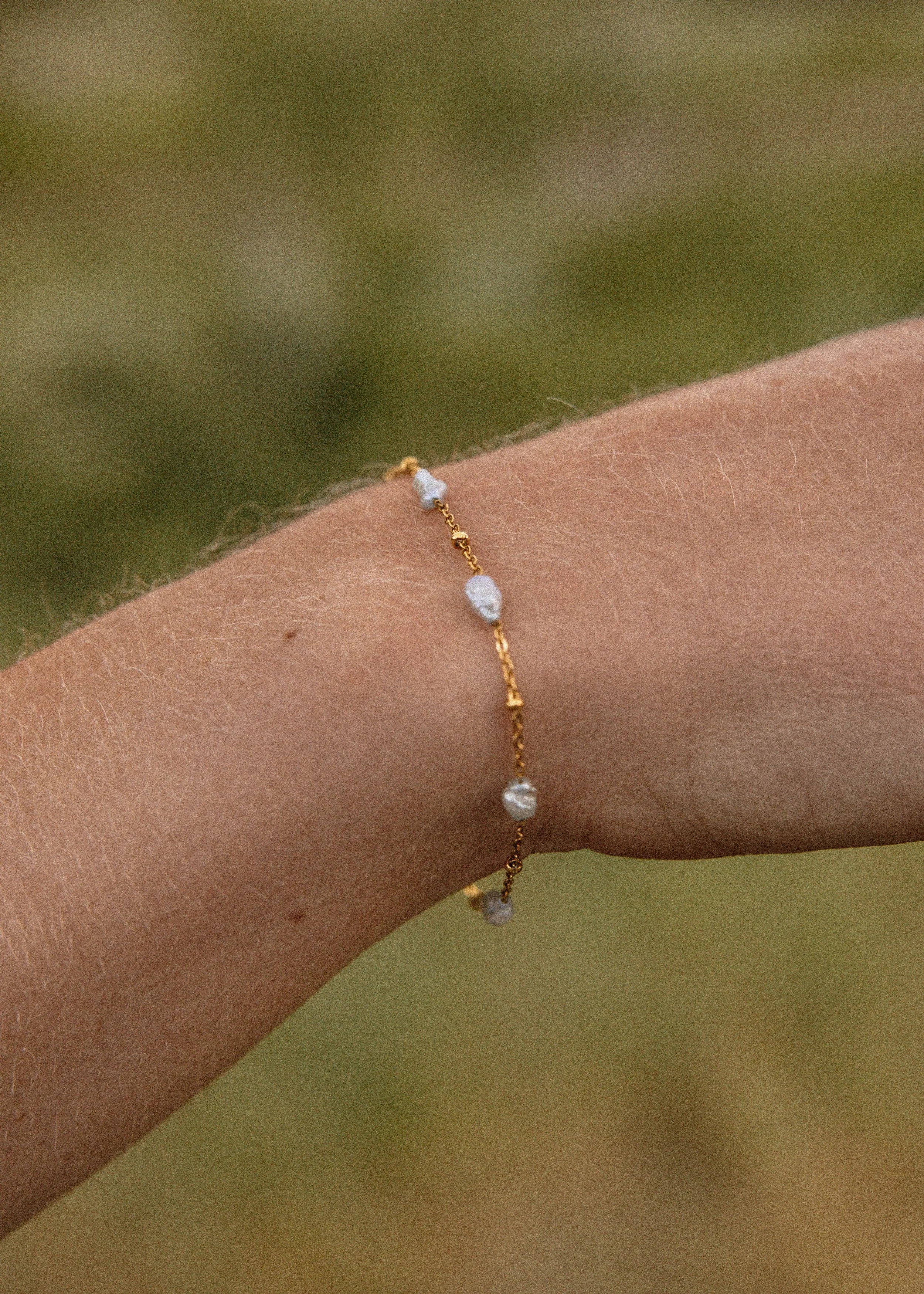 Baby Blue Pearl Satellite Bracelet