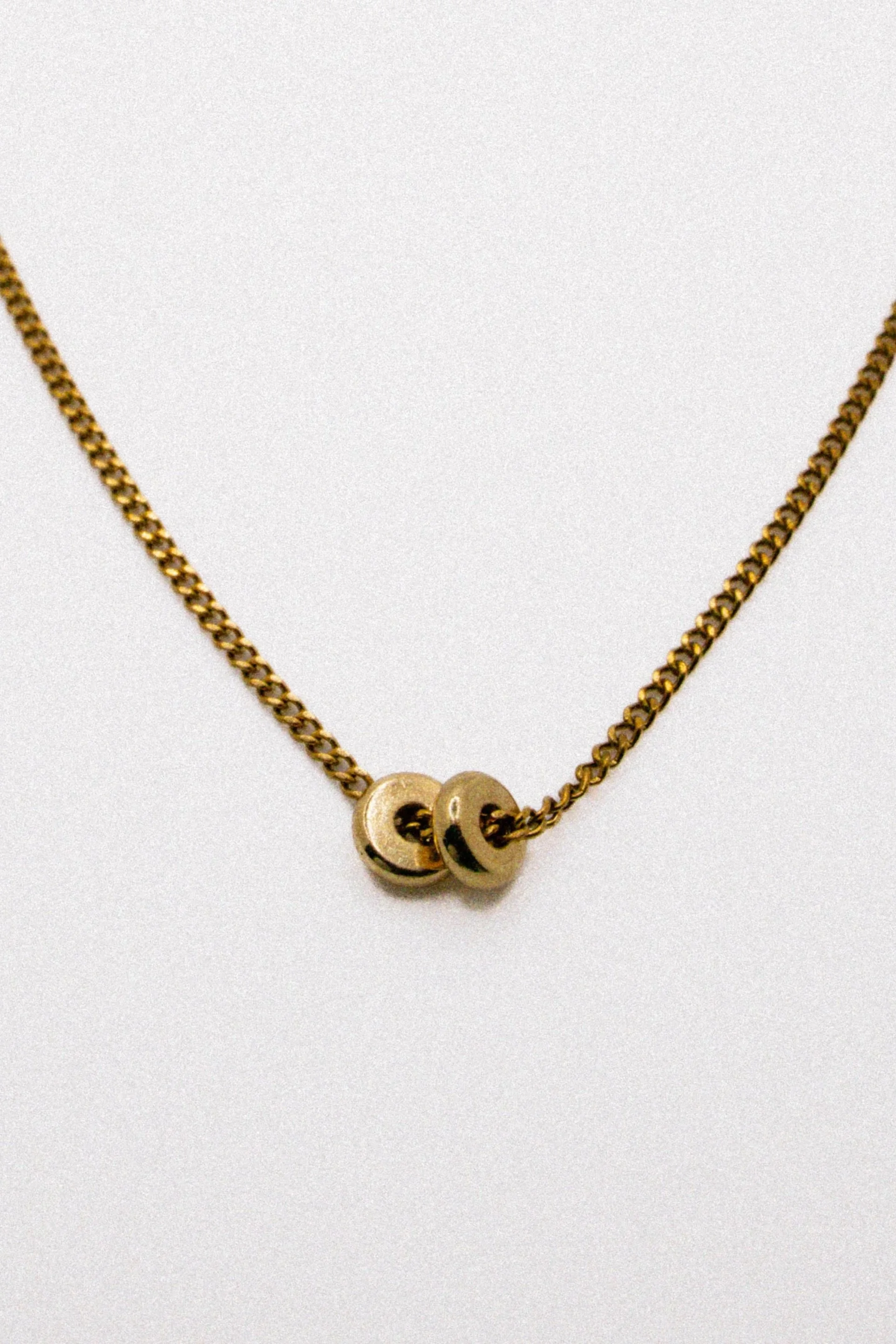 Double Circle Gold Necklace