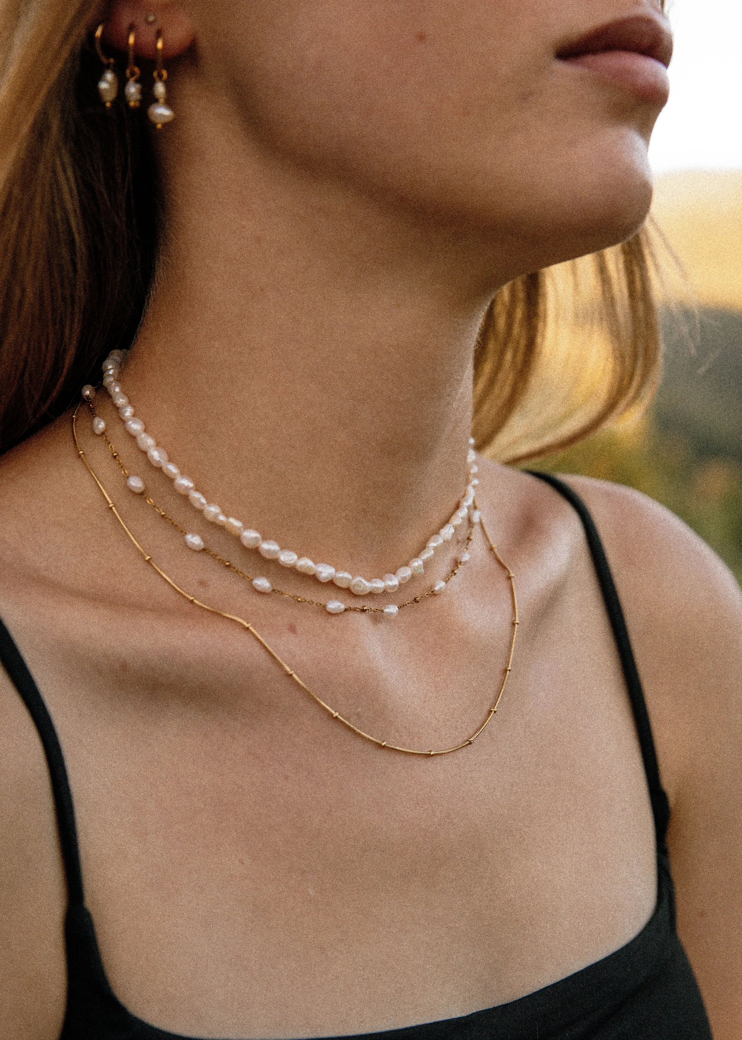 Pearl Satalite Choker Necklace
