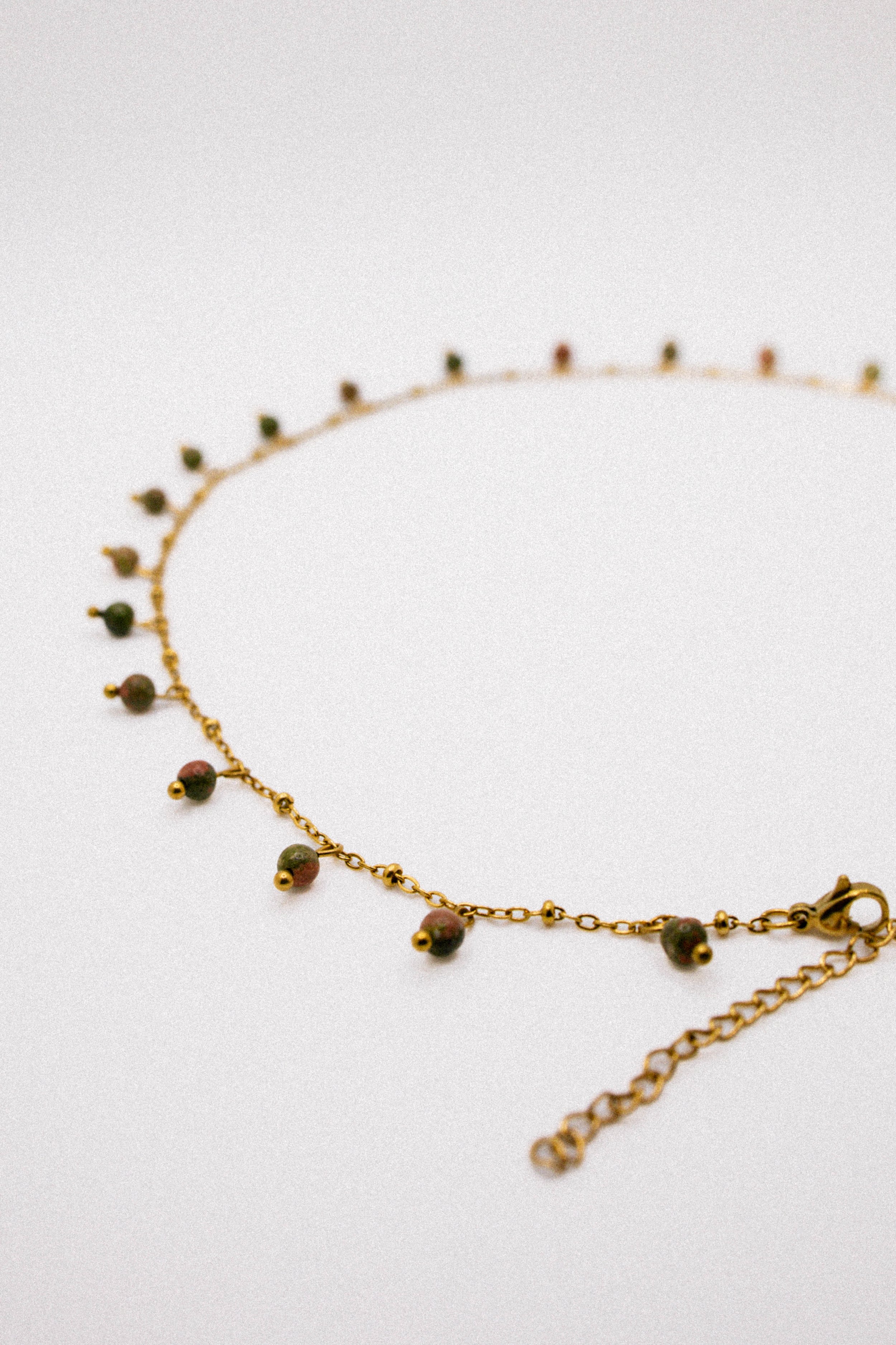 Unakite Charm Necklace