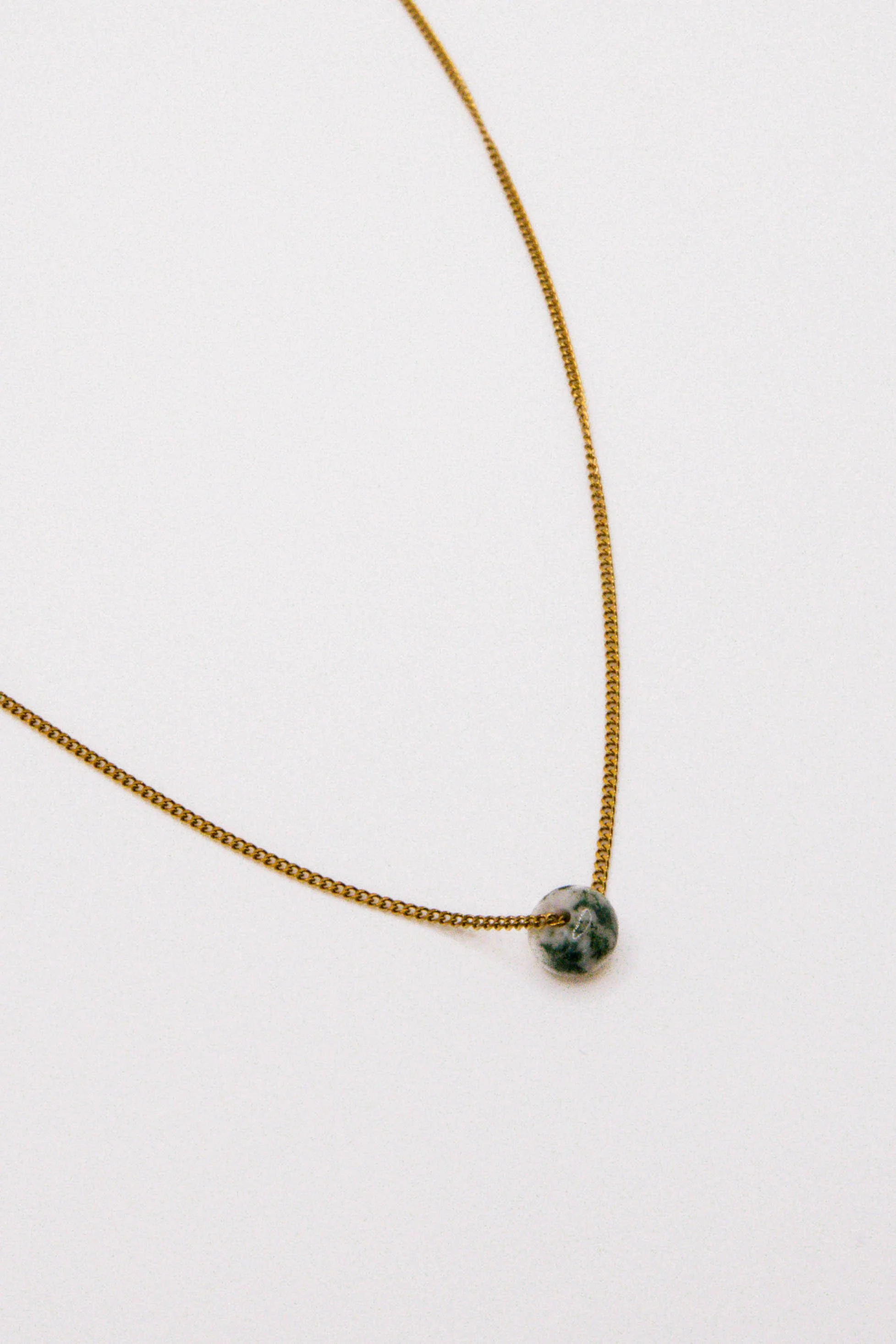 Tree Agate Center Bead Necklace