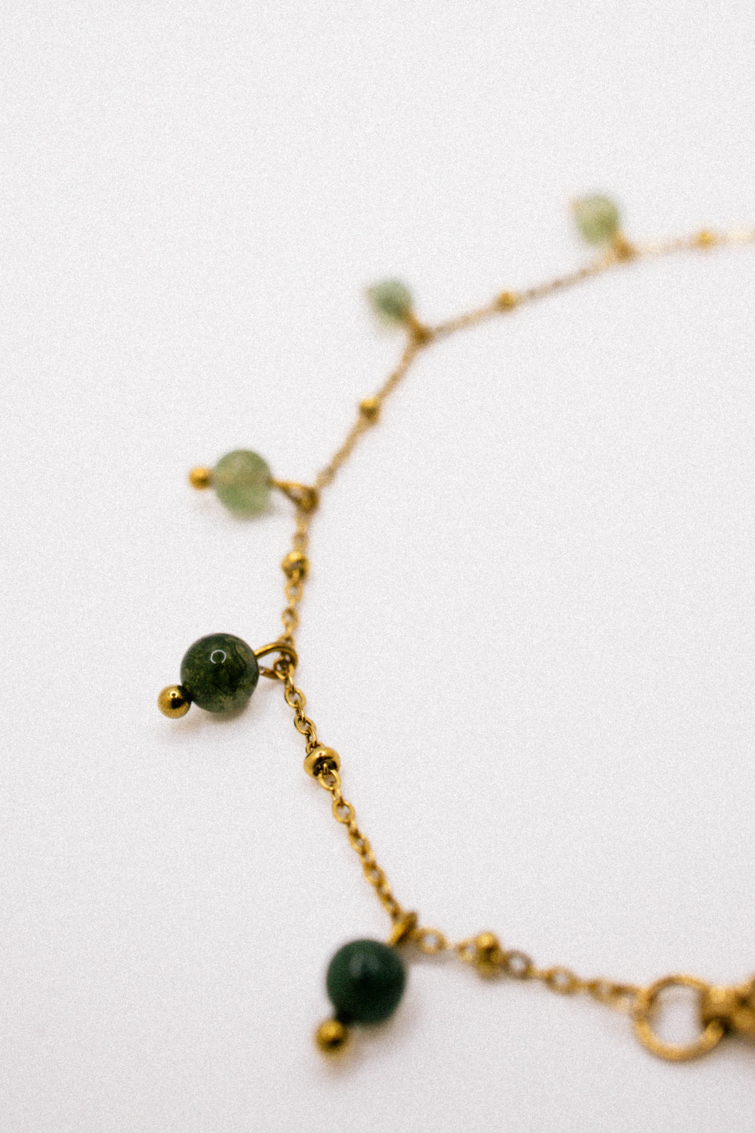 Moss Agate Charm Bracelet