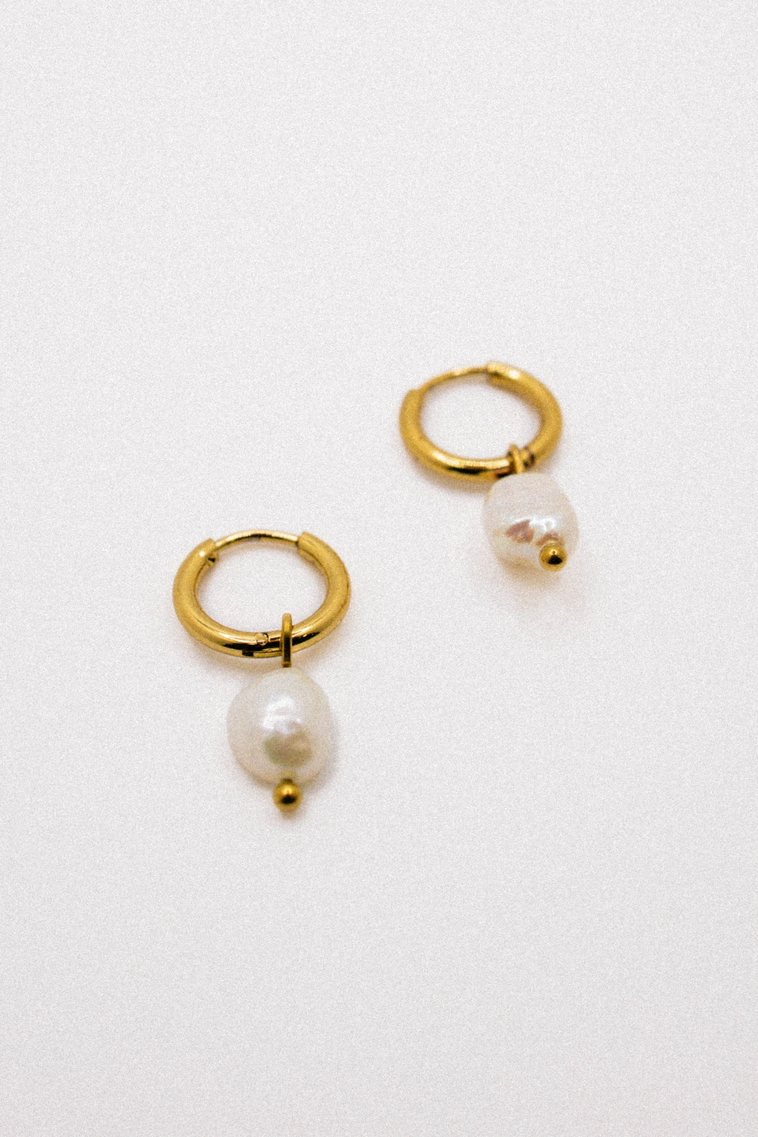 Mini Pearl Huggie Earring