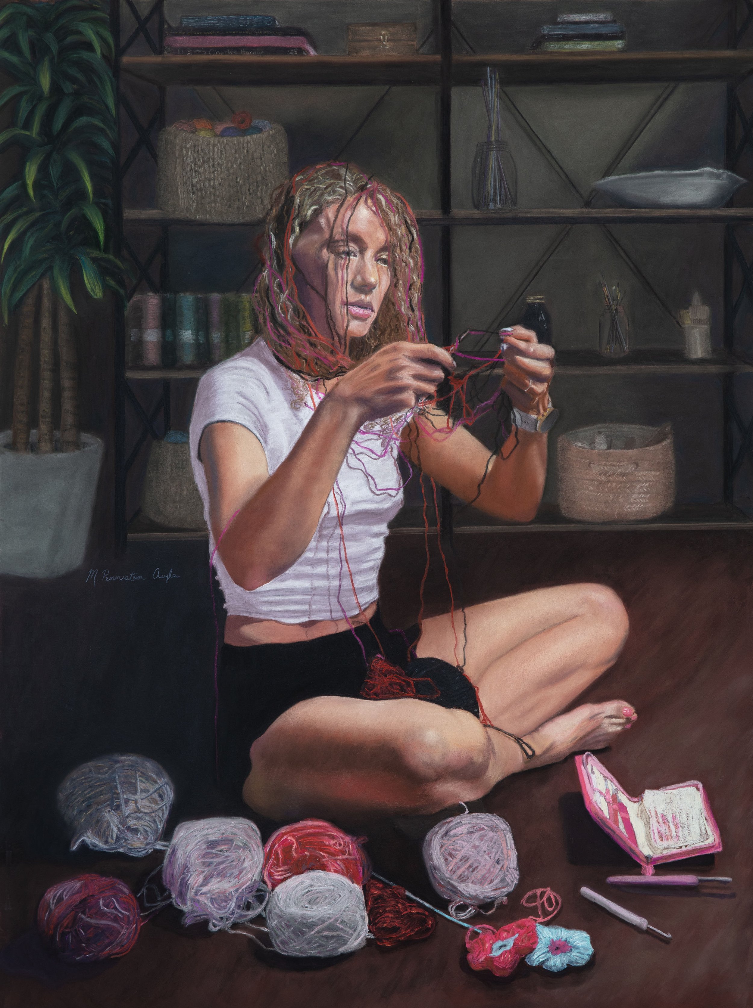 Held Together — 2026 
Pastel on paper 
35.75"H x 27"L