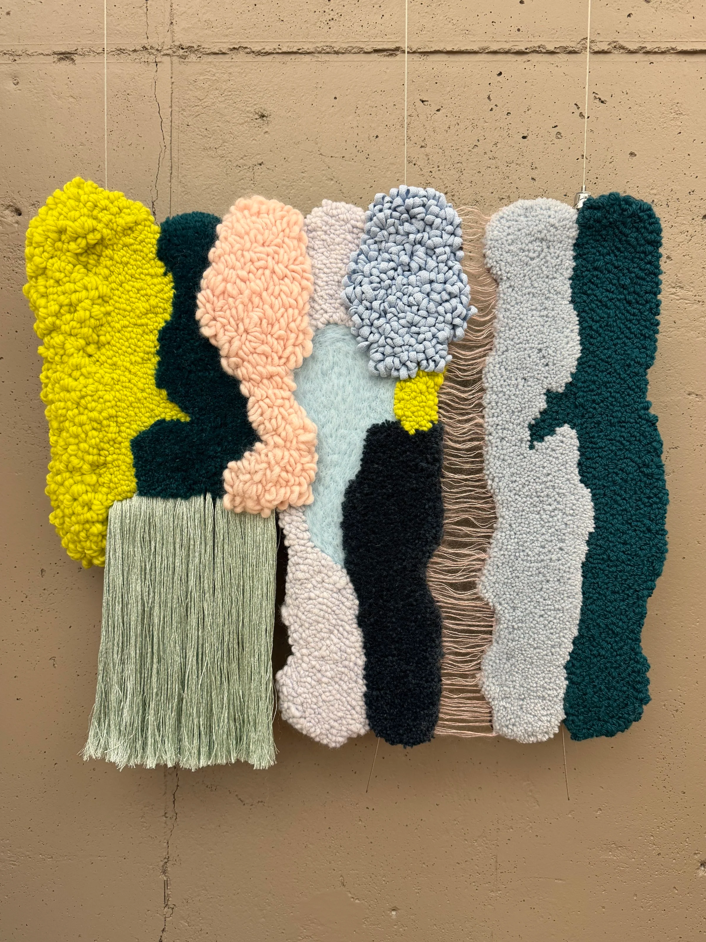 Segmented Field II
2024
Wool, silk, acrylic, felt
21" x 19"