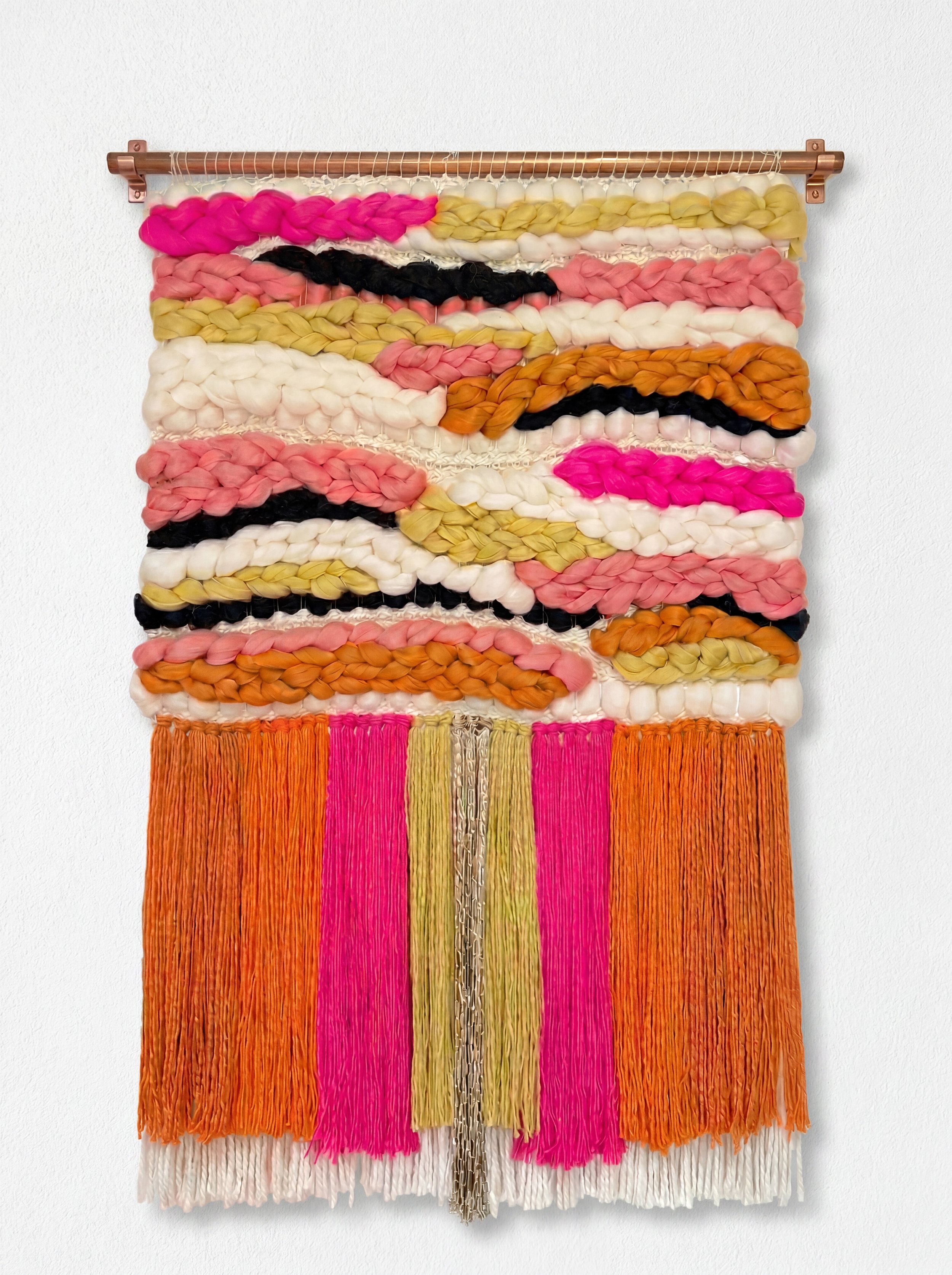 Strata
2025
Wool, cotton, metalic string, copper
57"H x 36"L