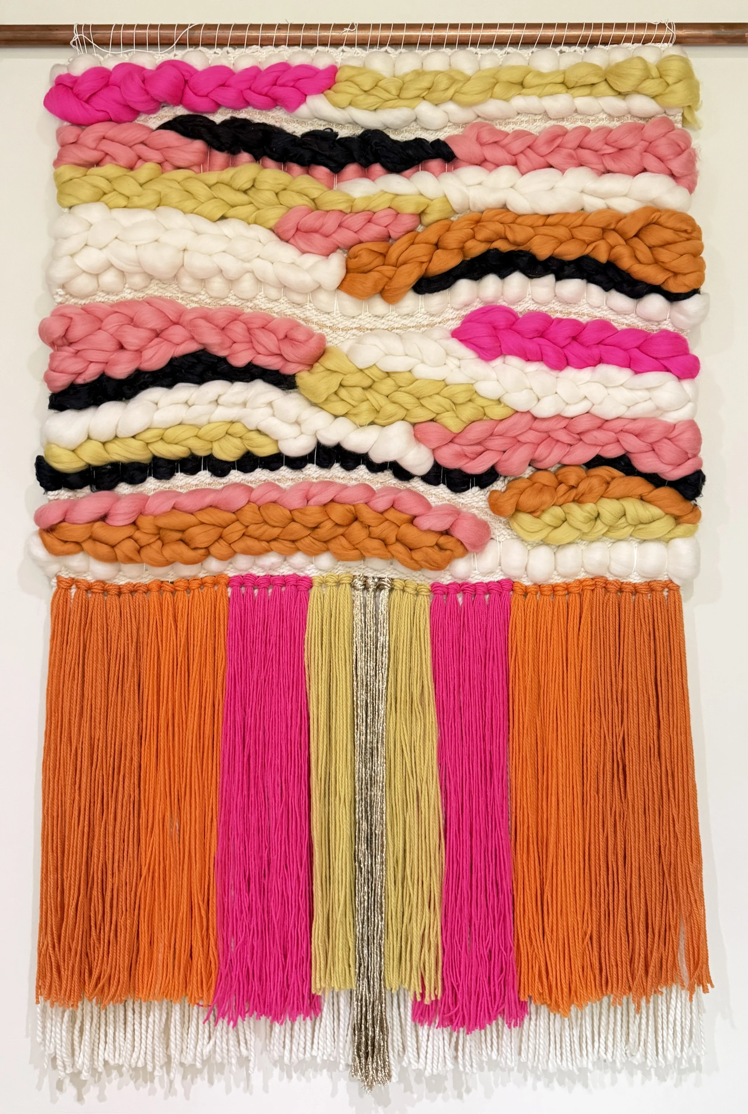 Soft Strada
2025
Wool, cotton, acrylic, and copper
35" x 58"