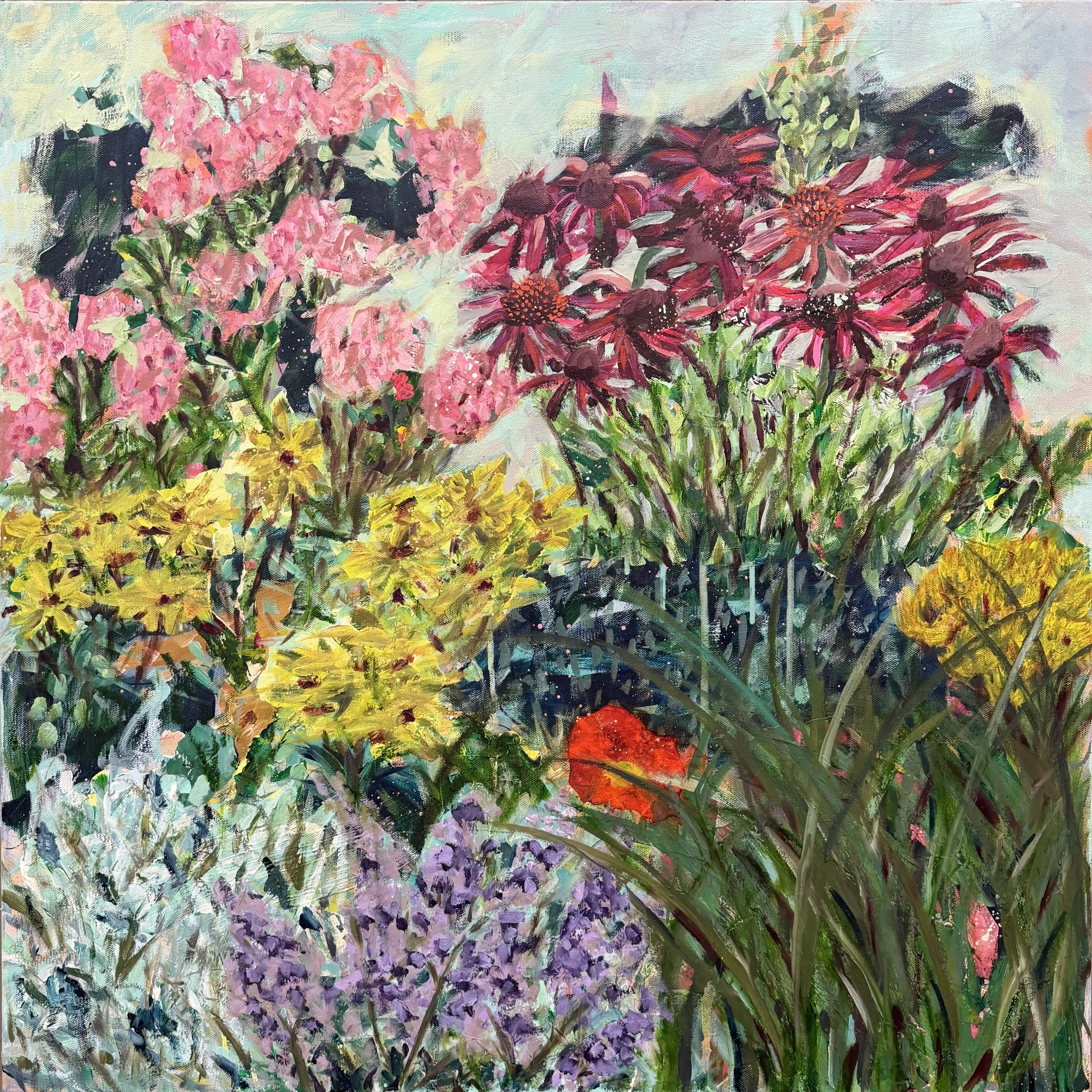 Overgrowth — 2026 -
Acrylic and oil on canvas -
30"H x 30"L