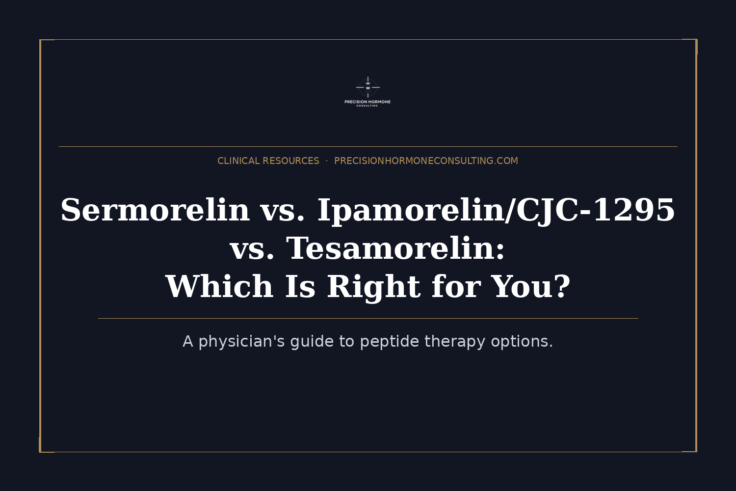 Sermorelin vs. Ipamorelin/CJC-1295 vs. Tesamorelin: Which Growth Hormone Peptide Is Right for You?