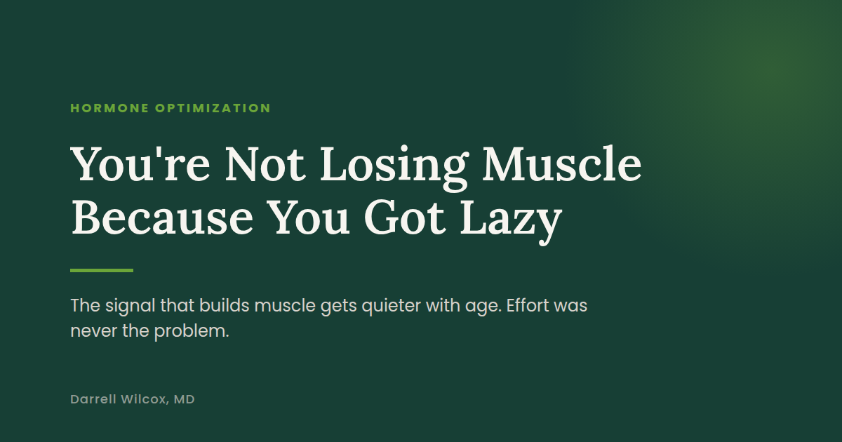 You're Not Losing Muscle Because You Got Lazy