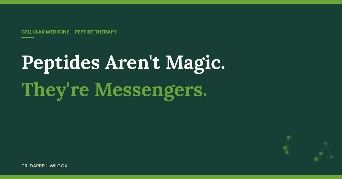 Peptides Aren't Magic. They're Messengers.