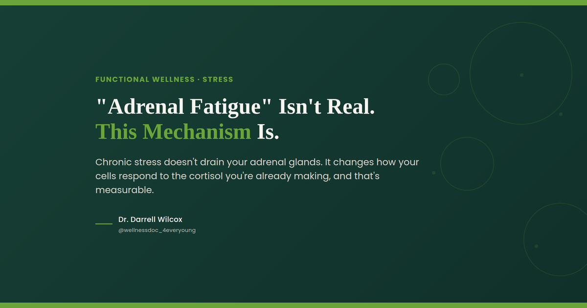 Cortisol Dysregulation Has a Cellular Mechanism Most Doctors Never Measure