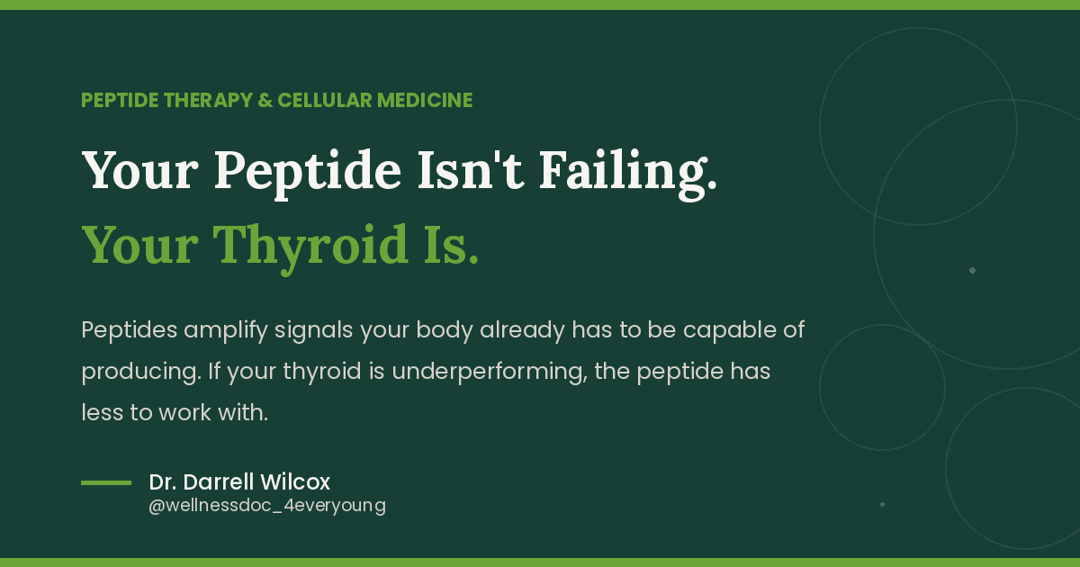Your Peptide Isn't Failing. Your Hormones Are.