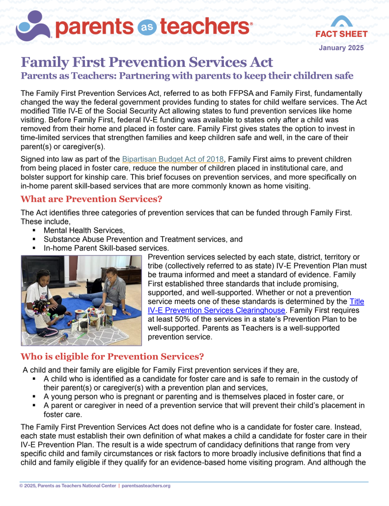 Parents As Teachers Fact Sheet