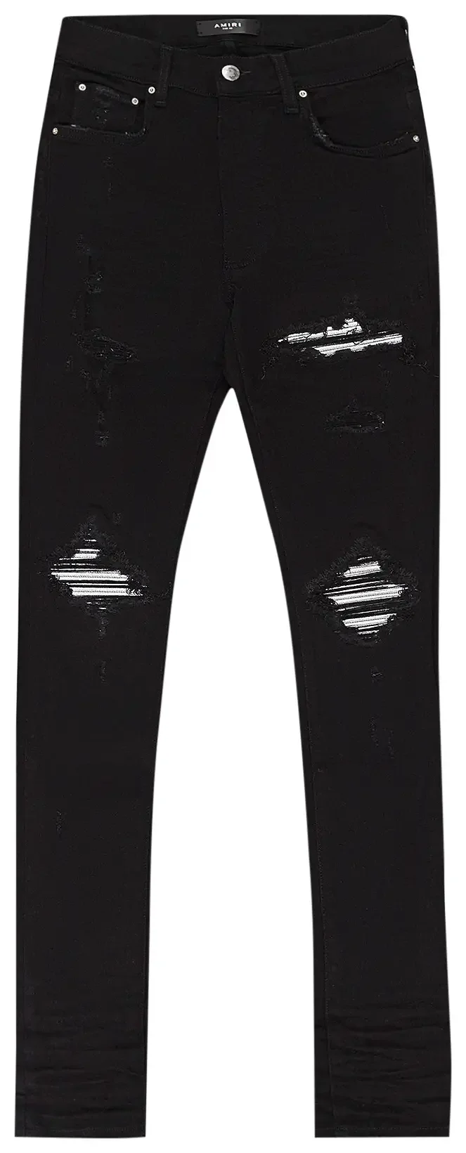Amiri MX1 Skinny Jeans 'Black/Silver'