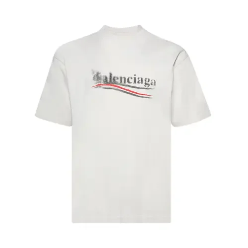 Balenciaga Political Stencil T-Shirt 'Ecru/Black'