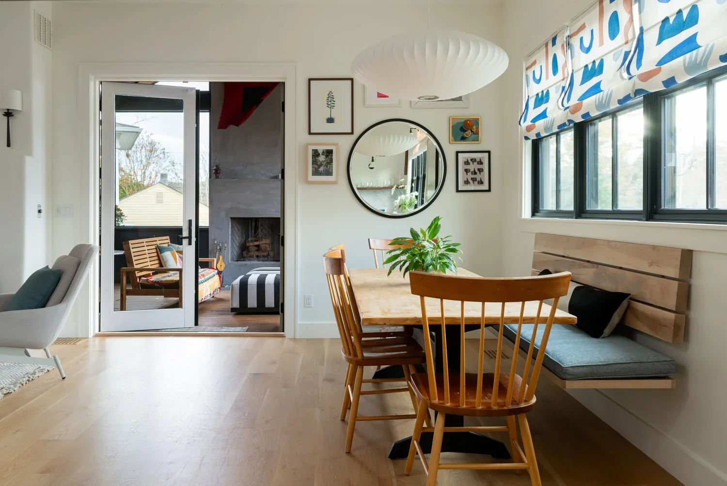 Custom Dining table and Floating Bench.webp
