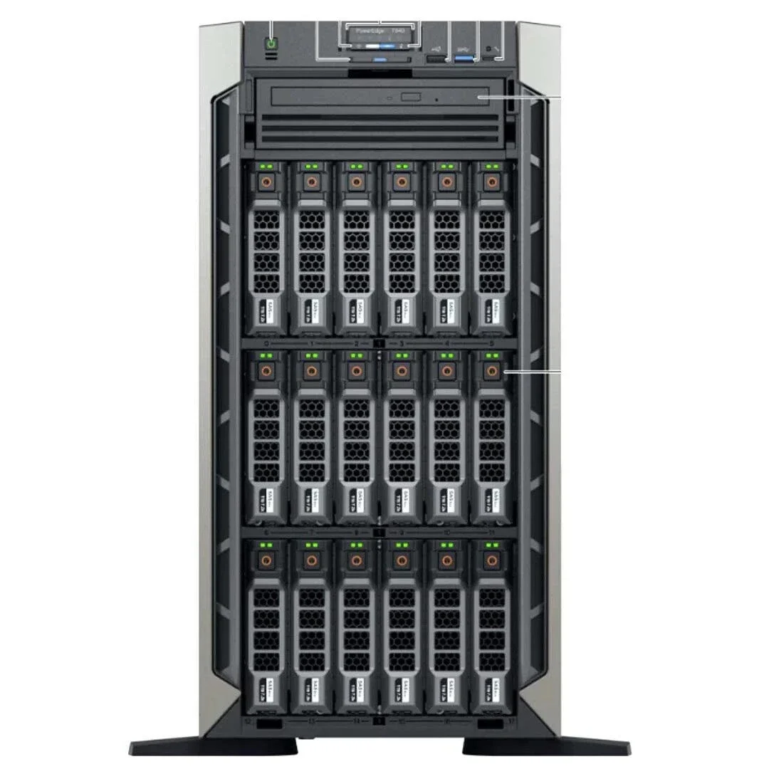 Dell PowerEdge T640 Tower 2x Intel Gold 6150 2.7GHz 256gb H750 2x 1100 watt ps