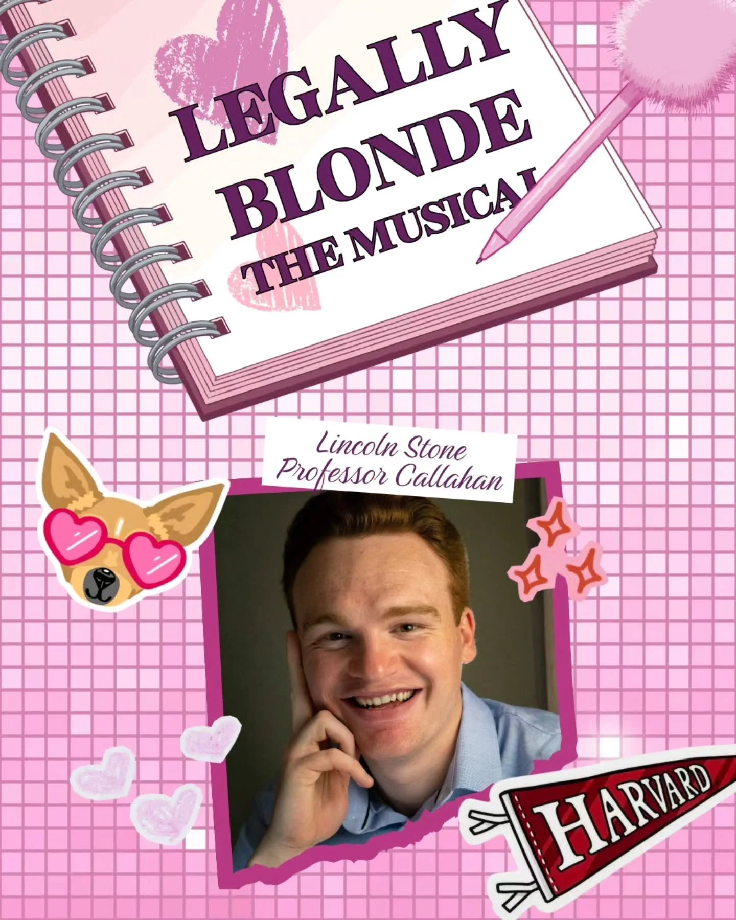 Happy Opening to Lincoln Stone playing Professor Callahan in Legally Blonde The Musical at the Walt Disney Theatre in the Dr. Phillips Center! 🩷🐕🎀🛍️ 

Directed, Choreographed and Intimacy by
Michael D. Jablonski

Projections Designer- Tim Brown
C