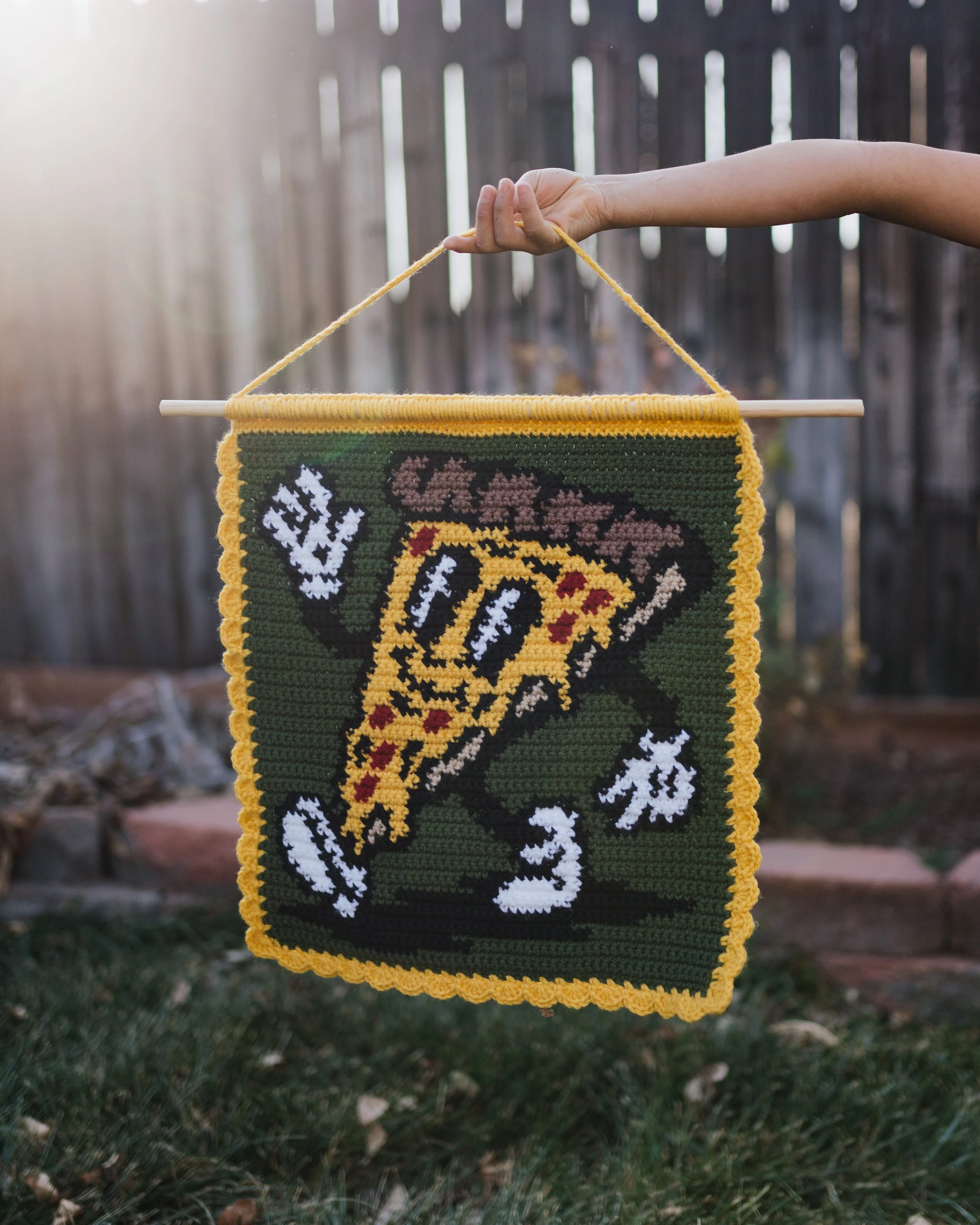 Canvas Pizza PEP!  DIGITAL CROCHET PATTERN / PDF Download