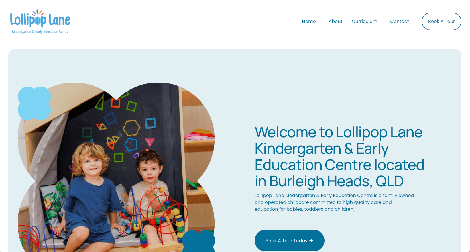 A webpage for Lollipop Lane