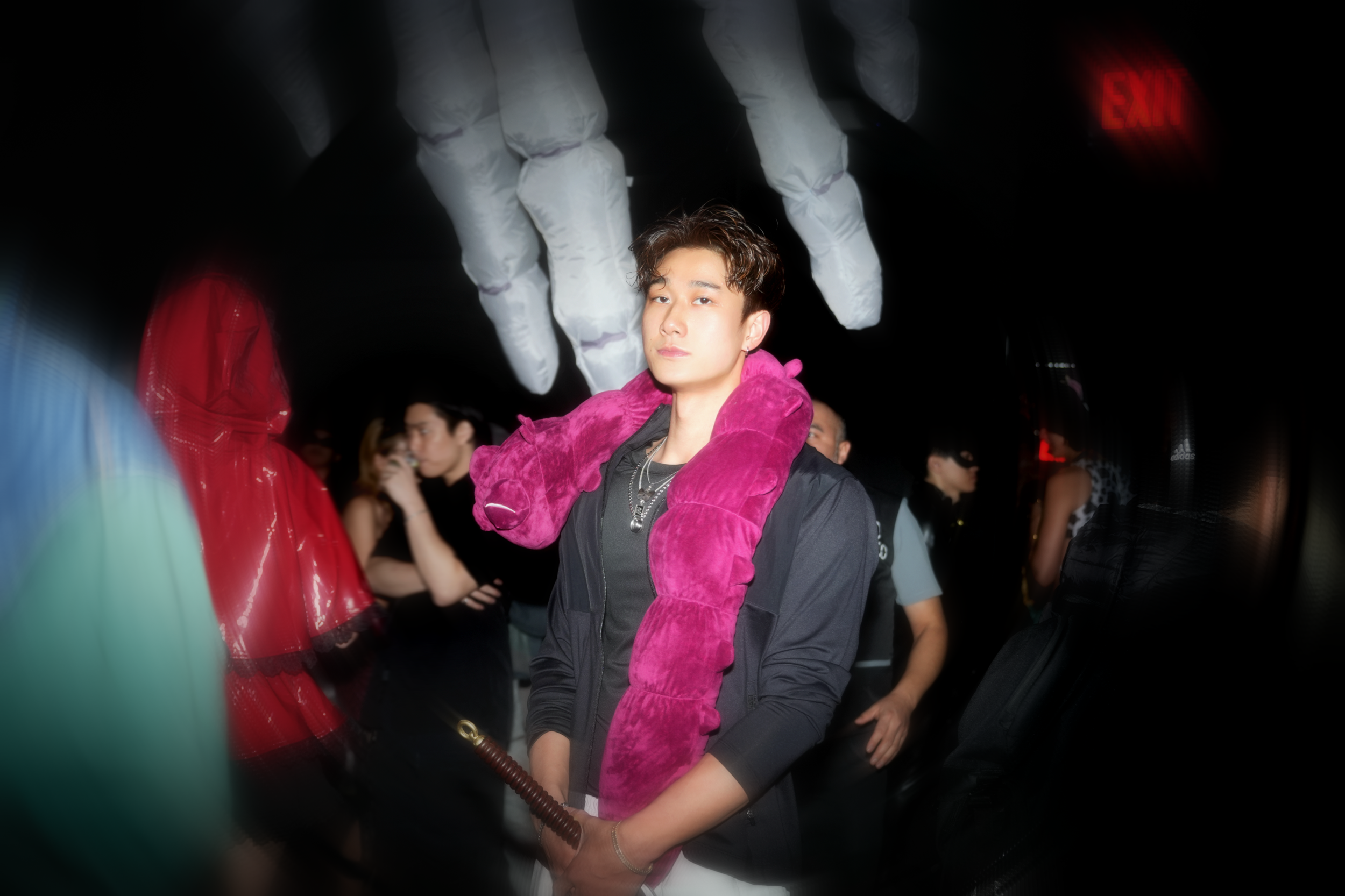 Actor Sam Song Li photographed at event production agency ANG Concept's Halloween party, Masquerade of Freaks, in New York.