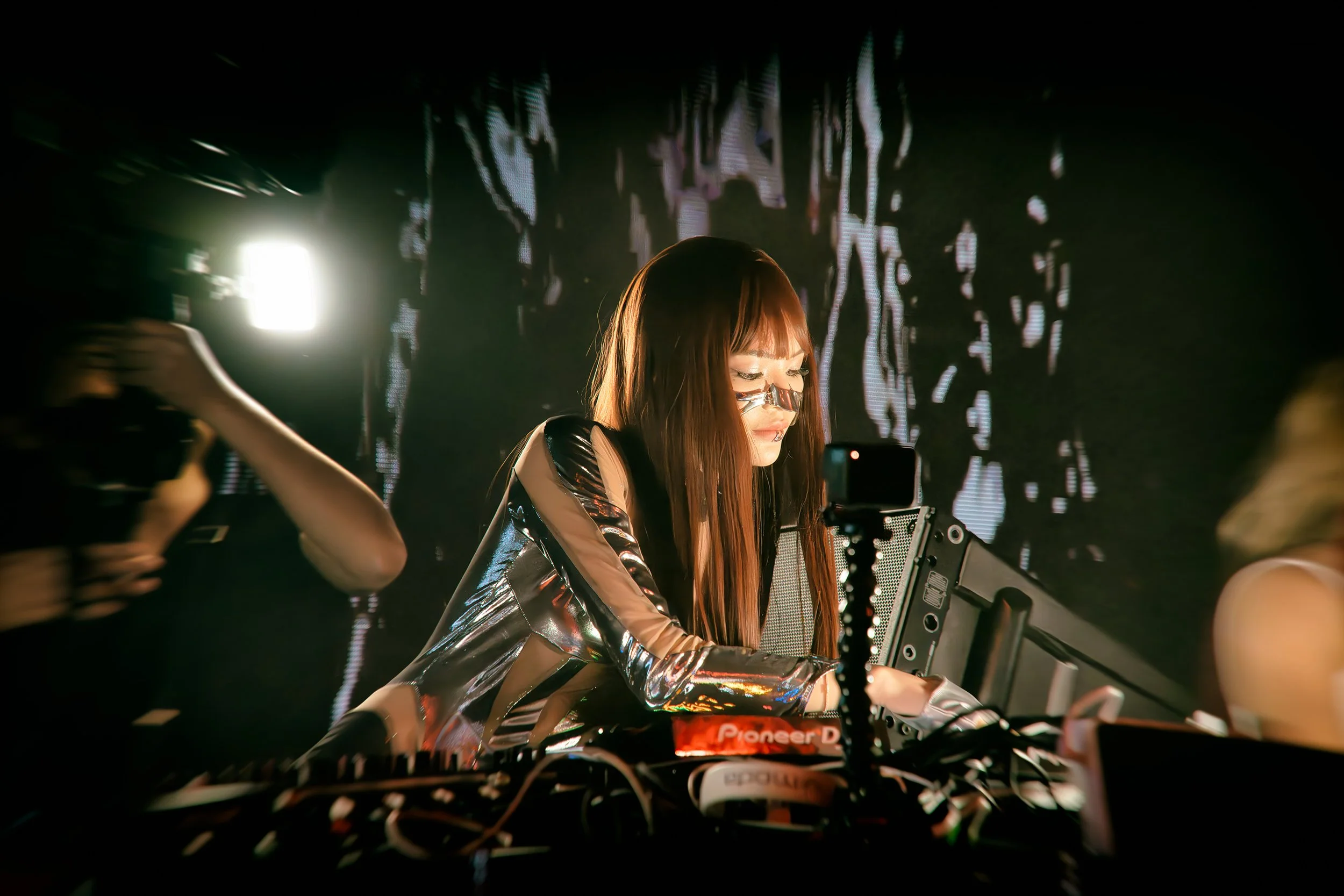 DJ Xeena performing at event production agency ANG Concept's Halloween party, Masquerade of Freaks, in New York.