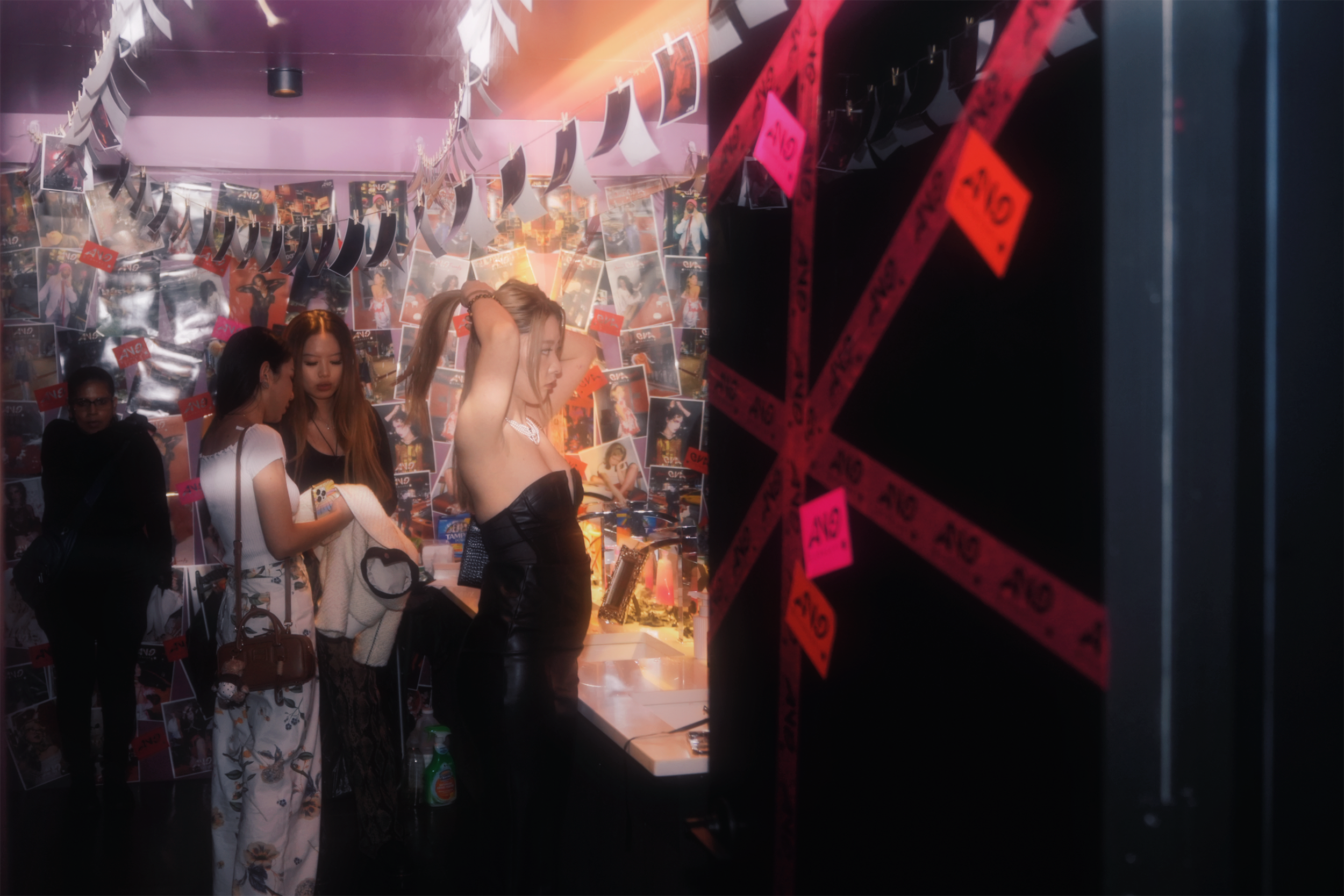 Female's dressing room at ANG Concept's Halloween party, Masquerade of Freaks in New York.