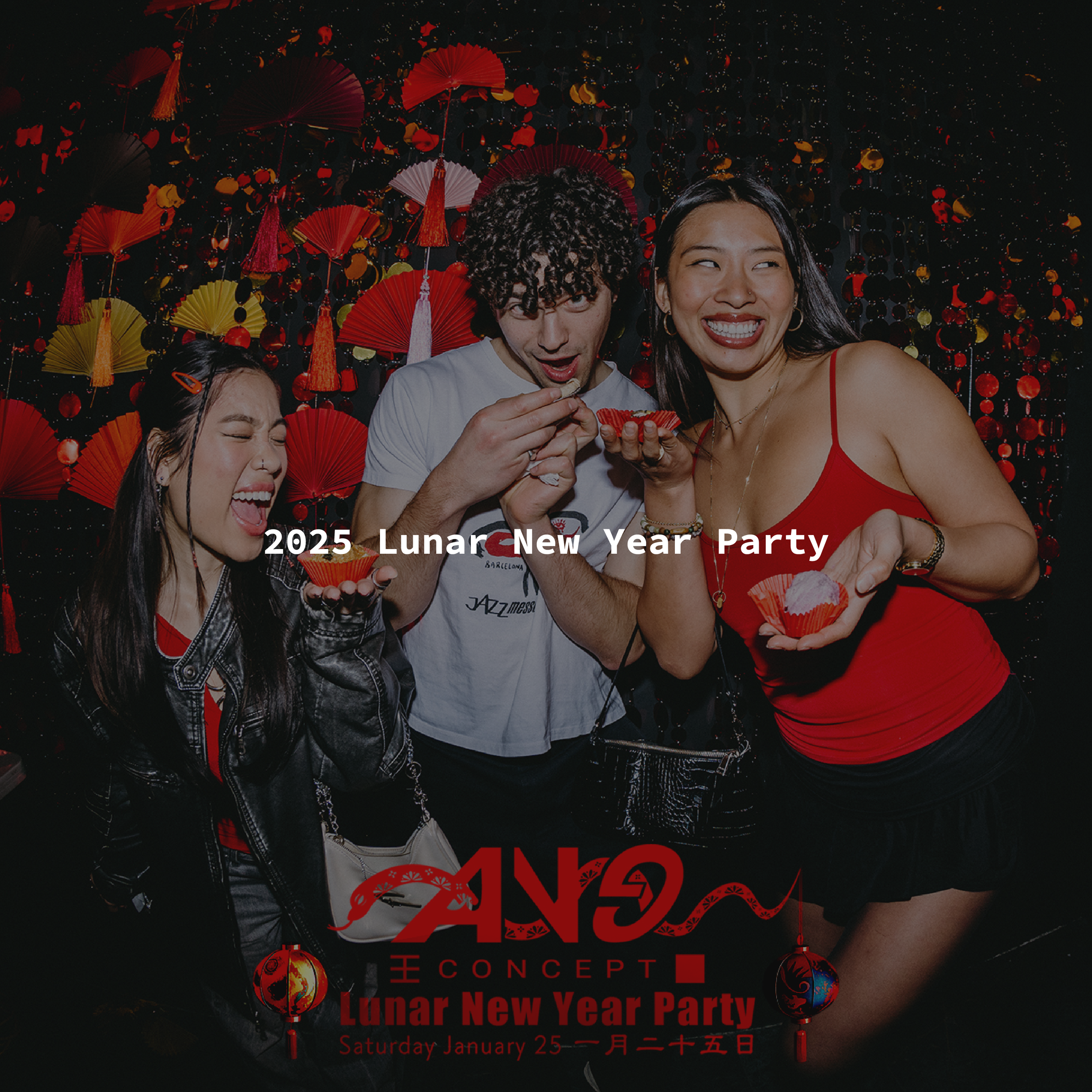 2025 Lunar New Year Party at 00:00 Midnight Club in New York by creative production agency ANG Concept.