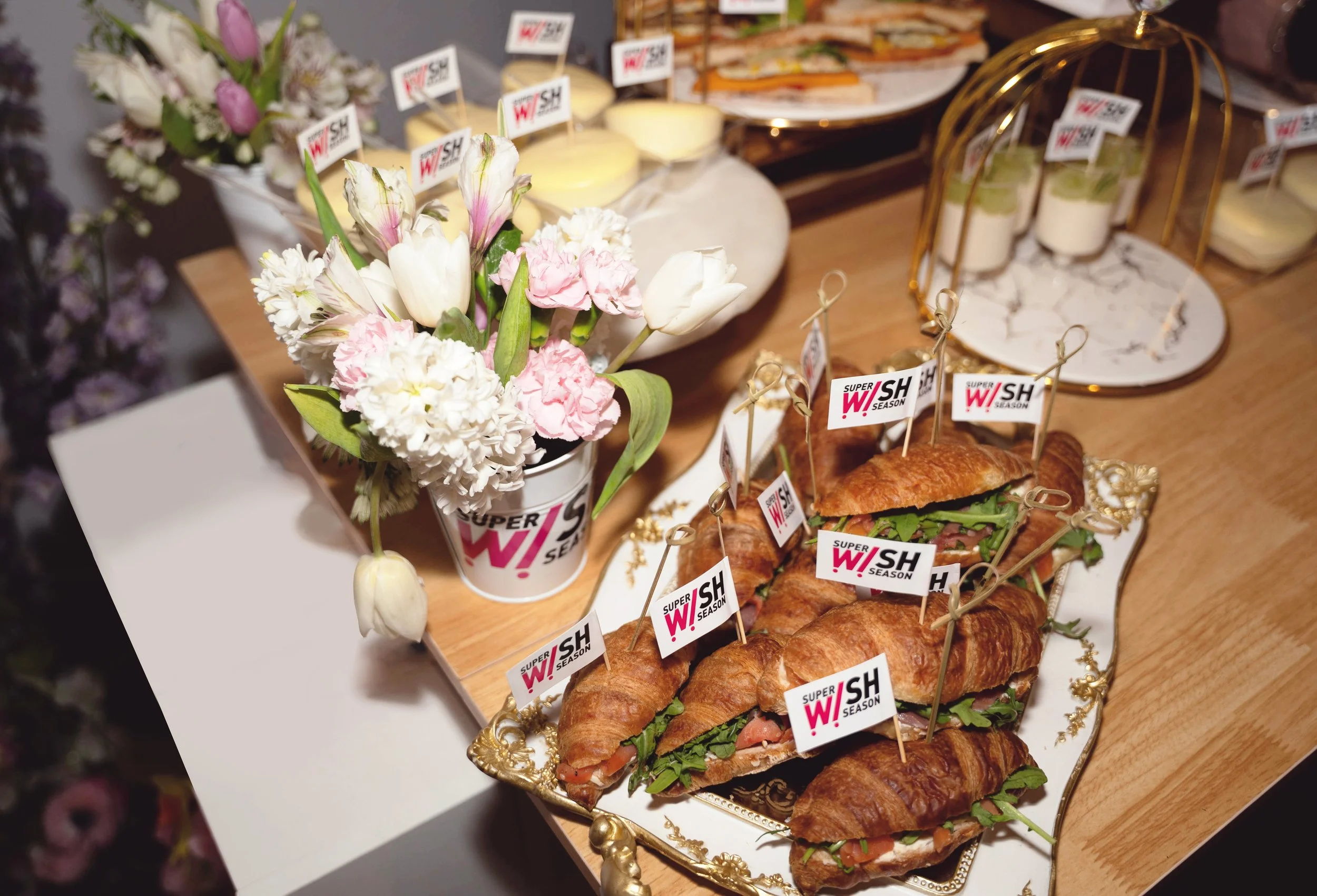 Catering at the bar of TikTok Super Wish Season pop-up activation by experiential production agency ANG Concept.