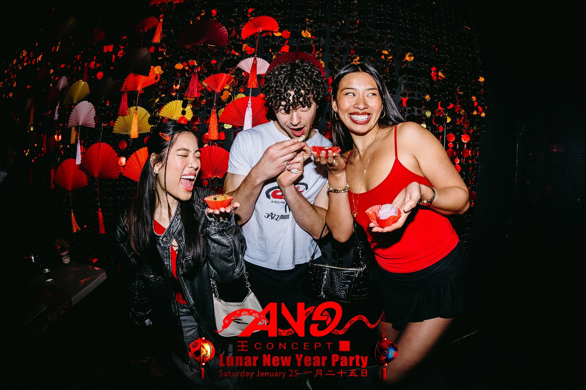 Guests celebrating at experiential production agency ANG Concept's Lunar New Year Party.