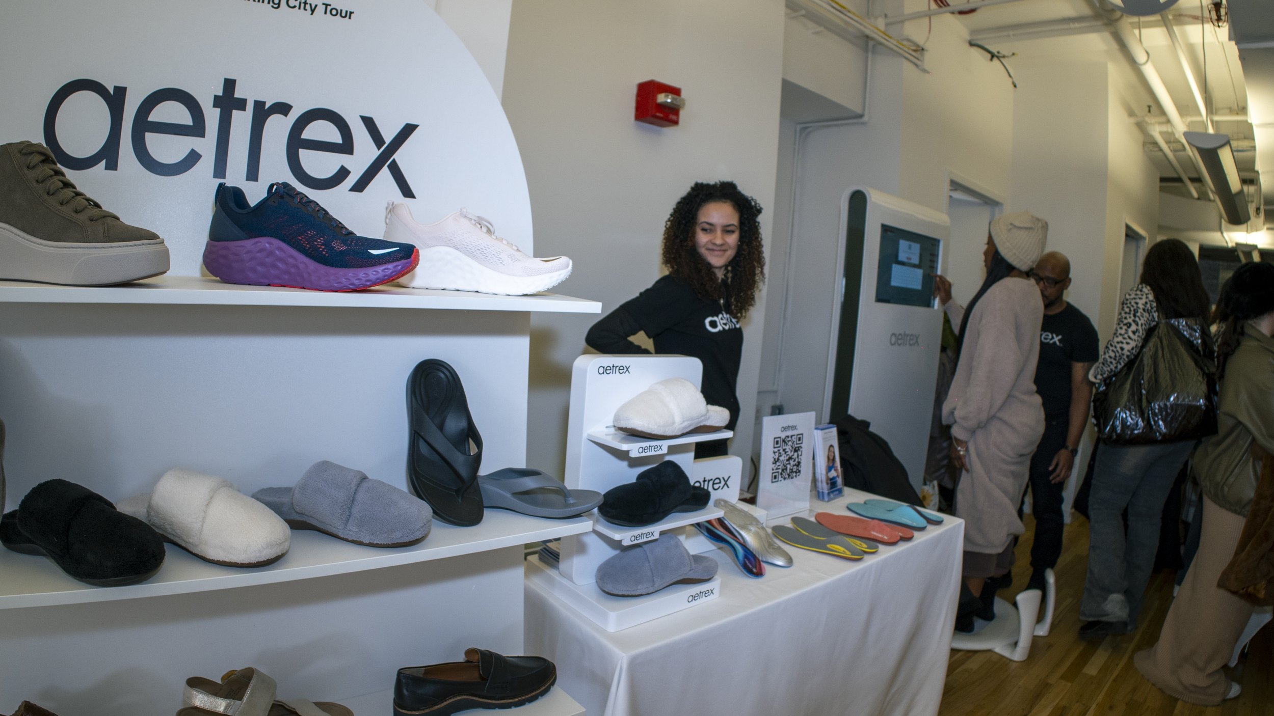 Aetrex footwear's booth at the second weekend of the TikTok Shop Matchmaking City Tour by event production agency ANG Concept in New York.