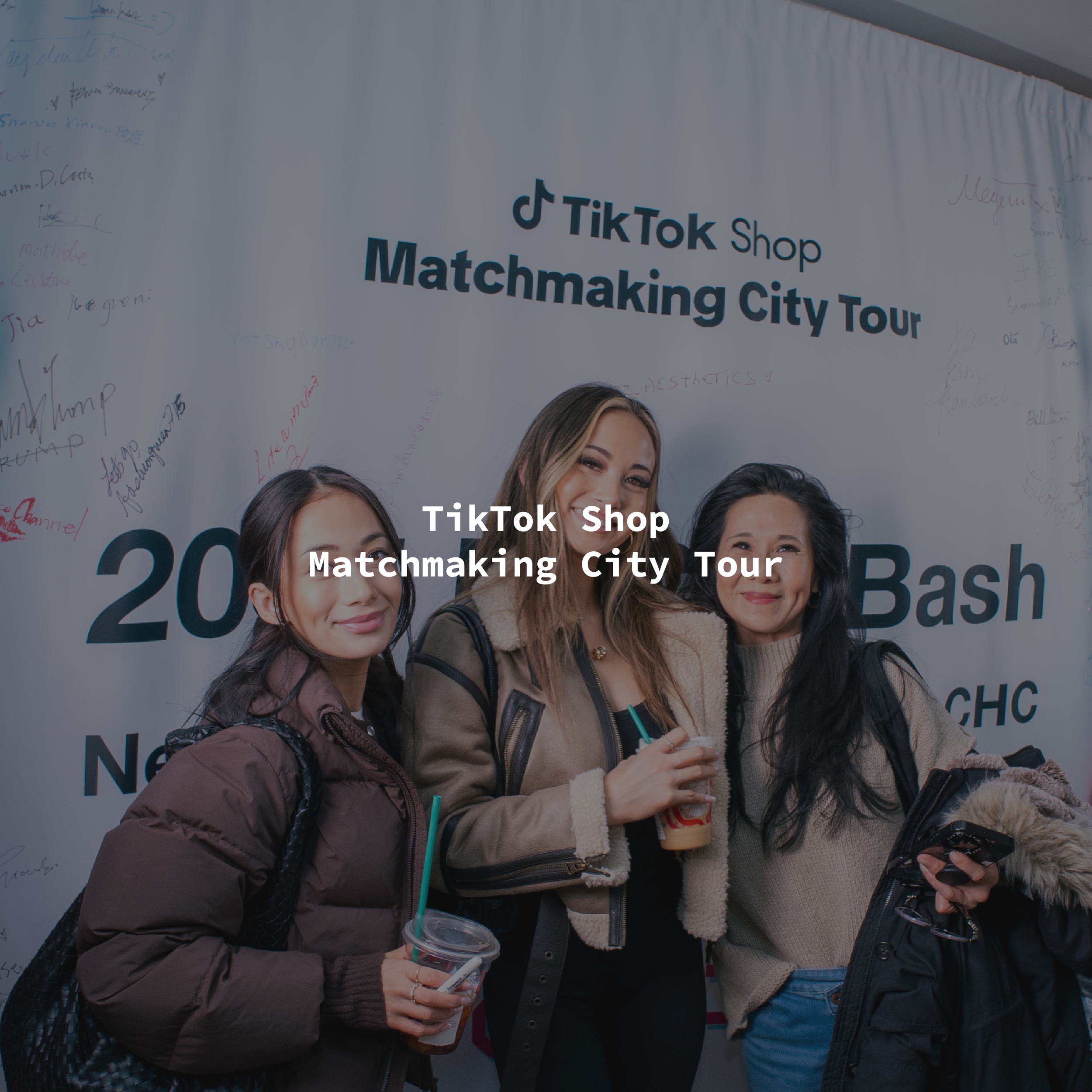TikTok Shop Matchmaking City Tour New York, featuring brands such as B.Duck, Purito, and SexyHair by experiential production agency ANG Concept.