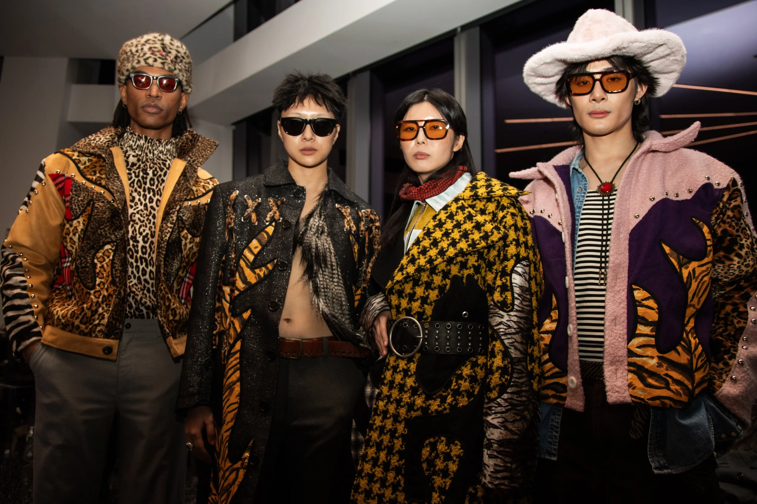 TAKARA WONG's backstage at "Up to the Sky" Bangkok designer fashion show by event production agency ANG Concept during NYFW at One World Observatory.