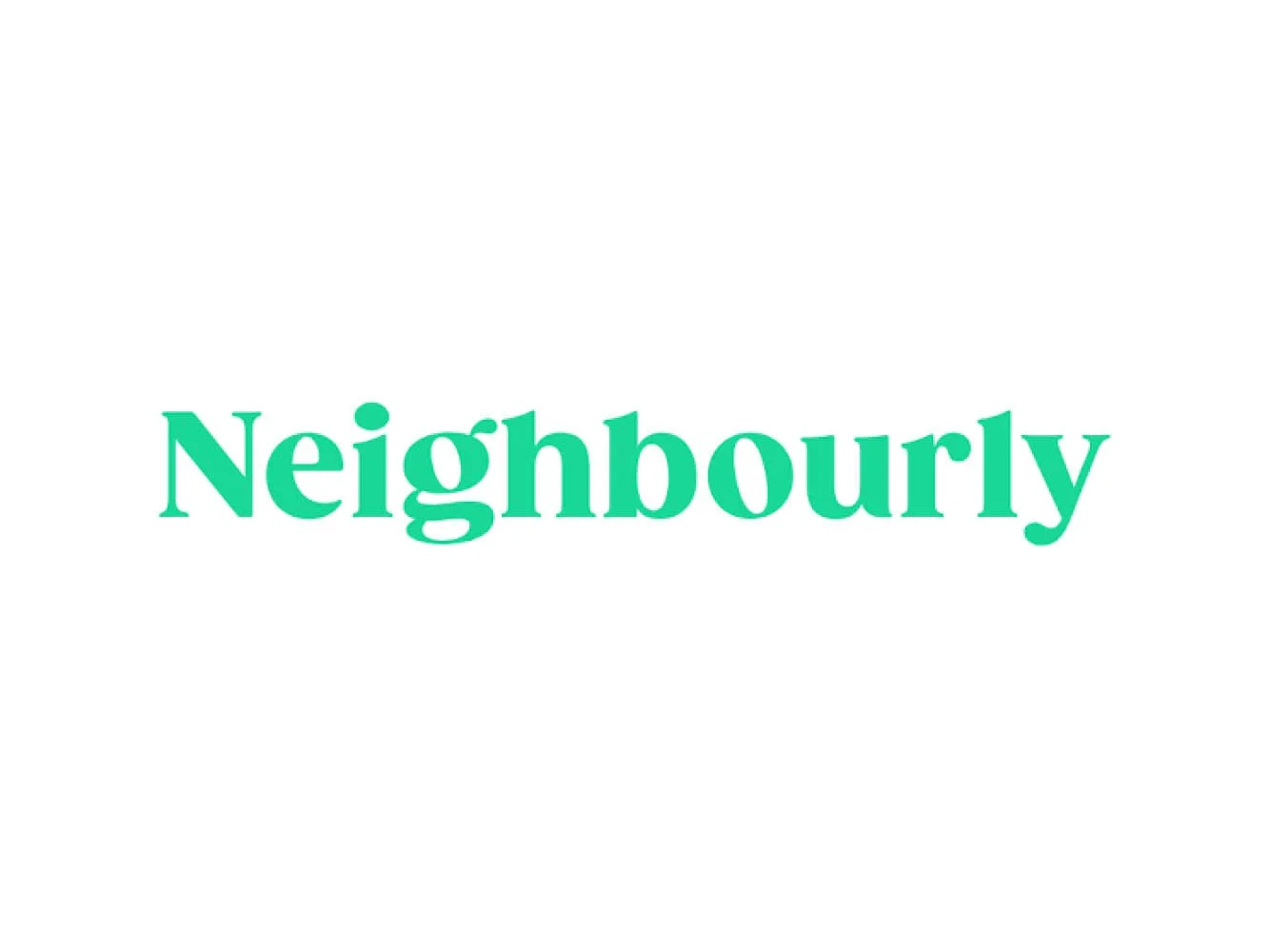 "Neighbourly" text logo in green on white background.