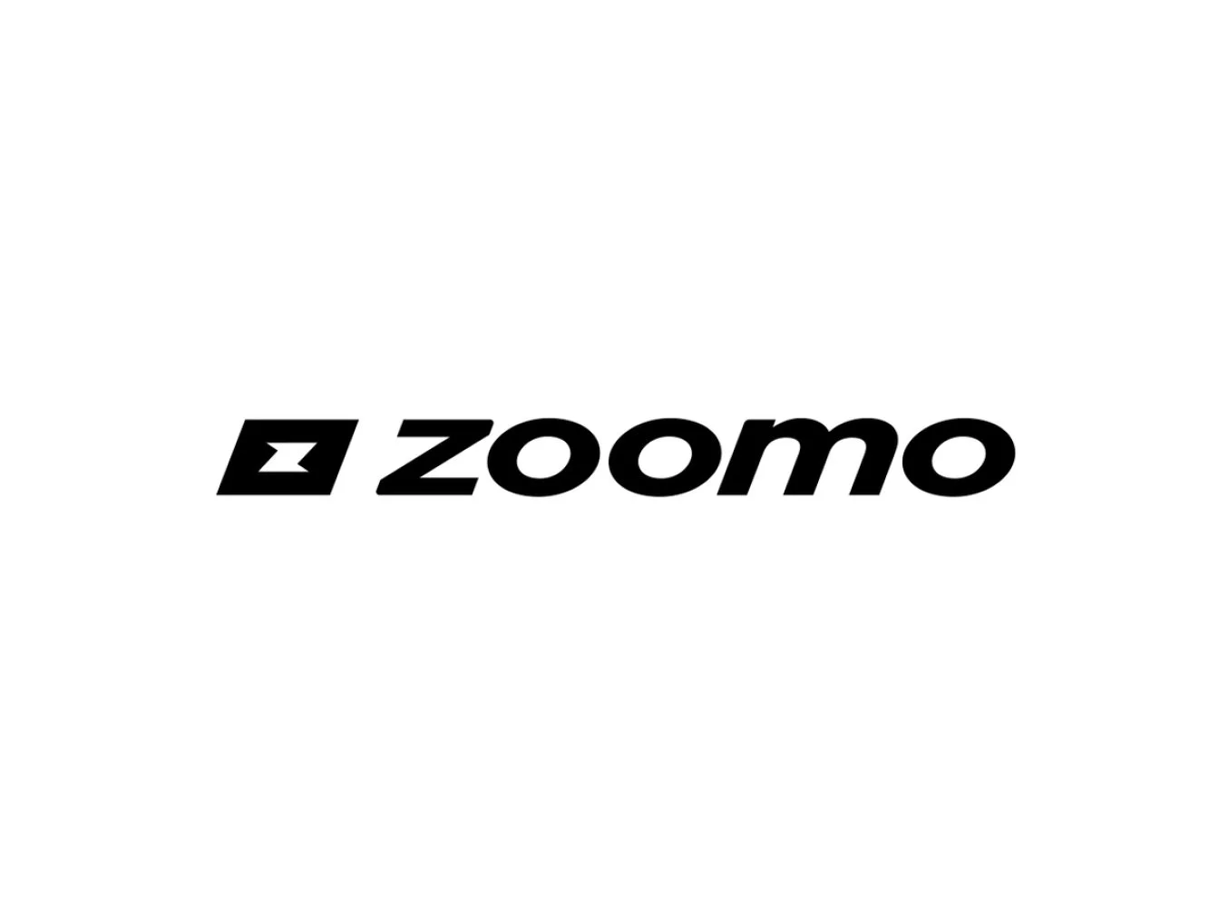 Black Zoomo logo with stylized letter and icon on white background