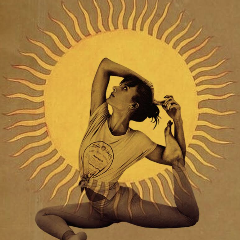 yoga collages from a different era