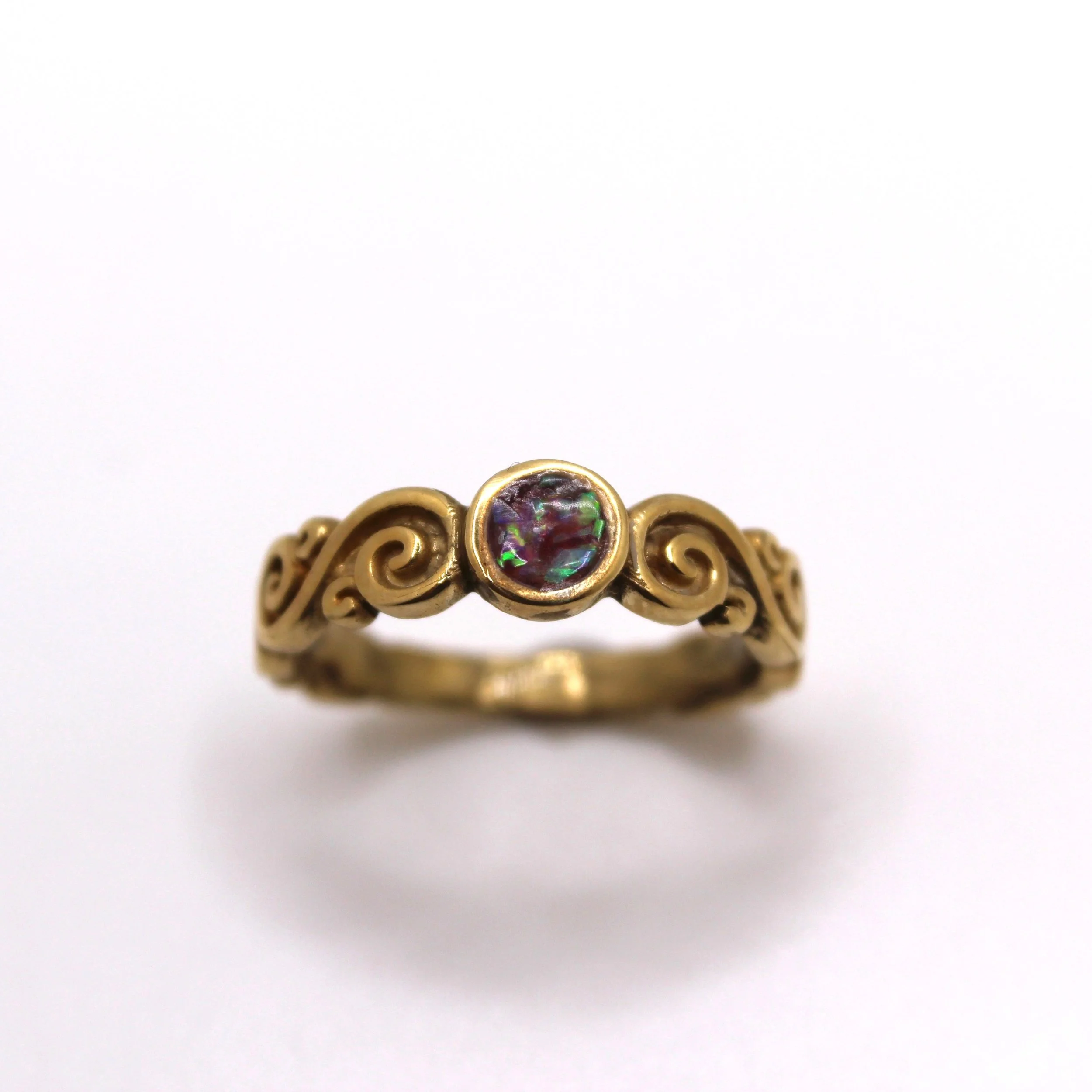 Swirl Ring in Brass
