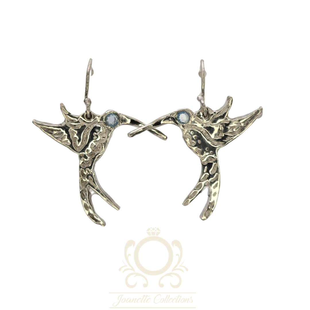 Sterling Silver Hummingbird Earrings