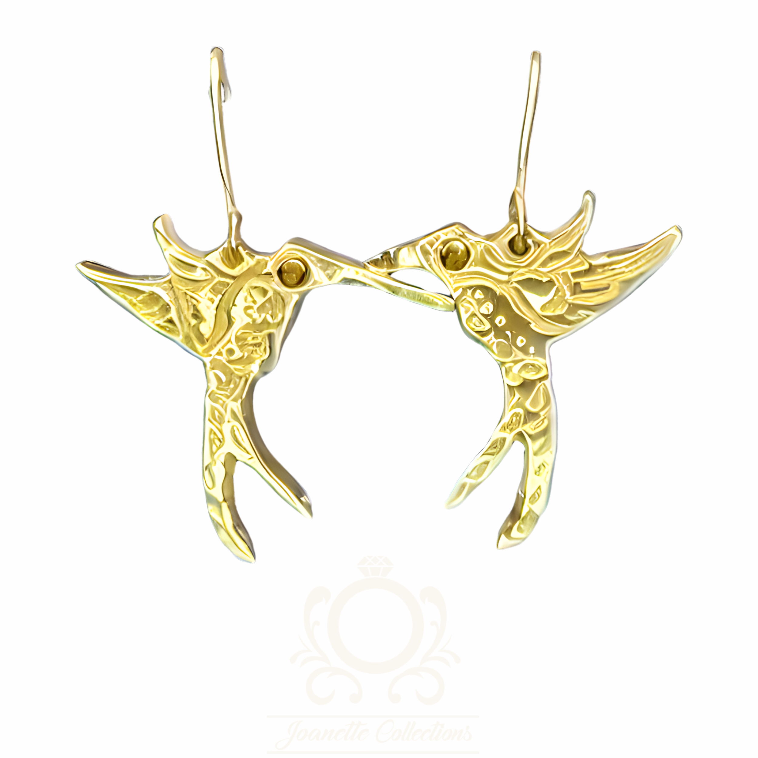 Gold Hummingbird Earrings