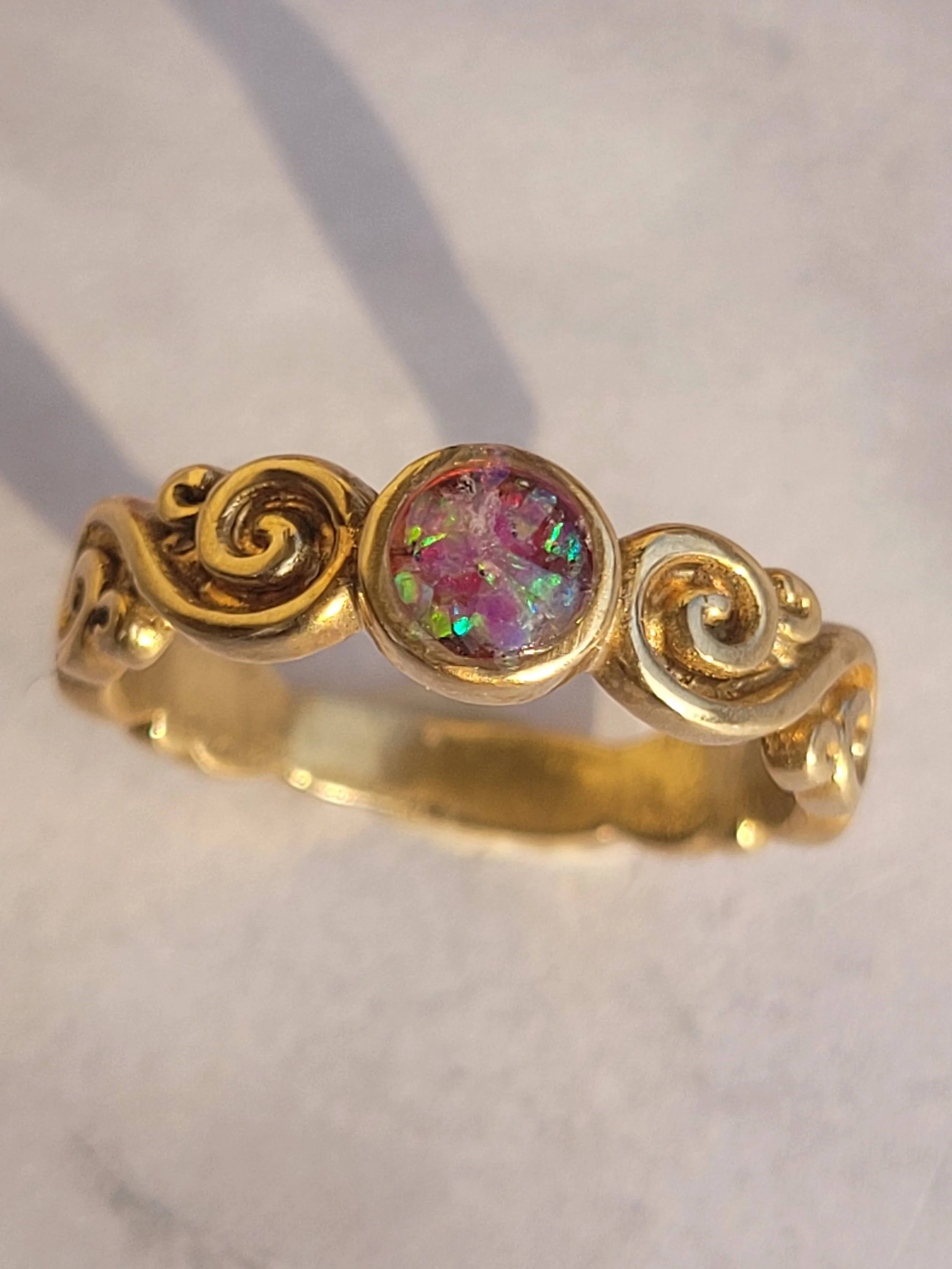 Swirl Ring in Brass