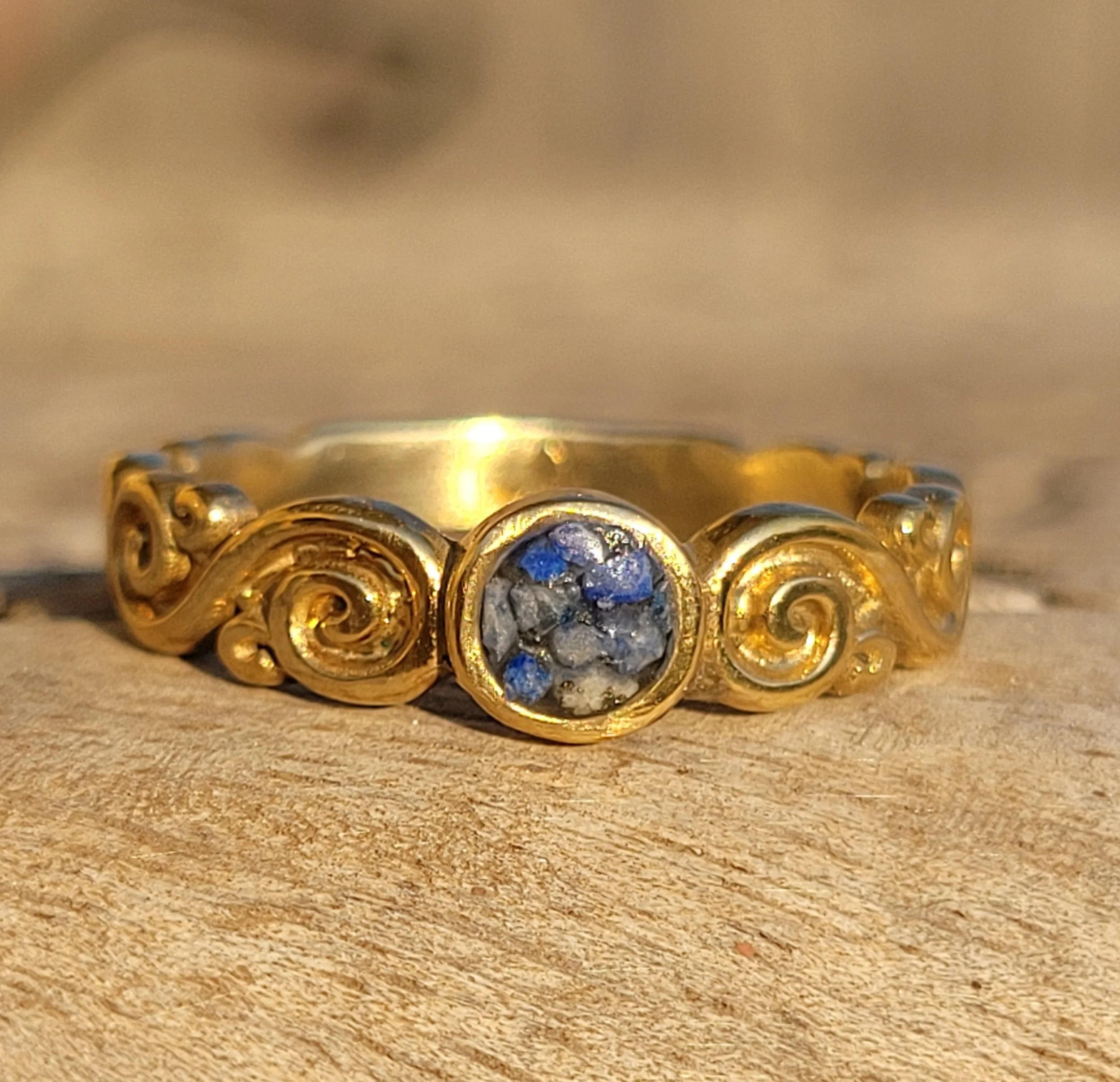 Swirl Ring in Brass