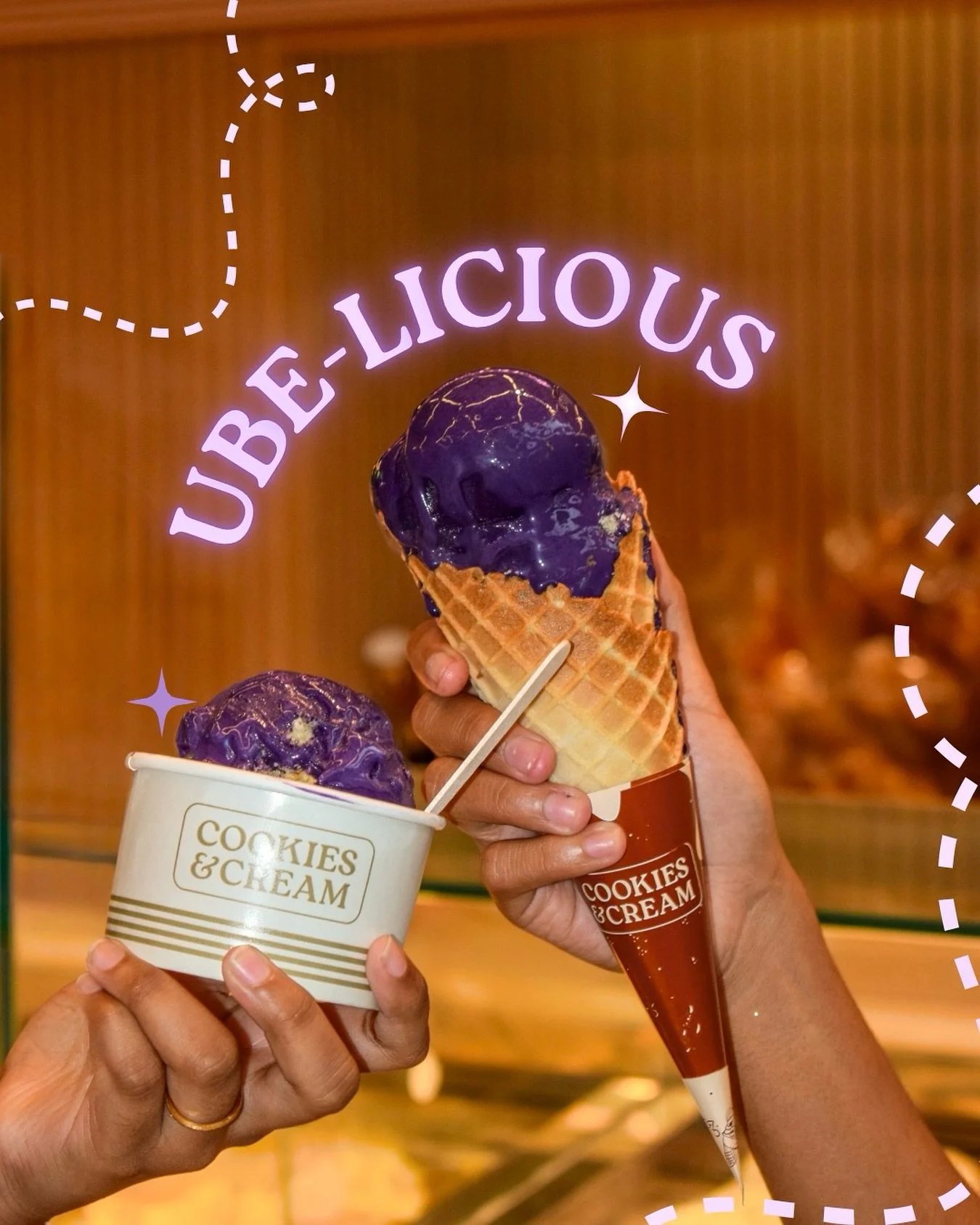 New flavor alert : UBE ! 💜✨ This creamy, sweet purple yam will steal your heart. Come and get a scoop at Cookies &amp; Cream! 

#ube #cookiesandcream #tribecamall