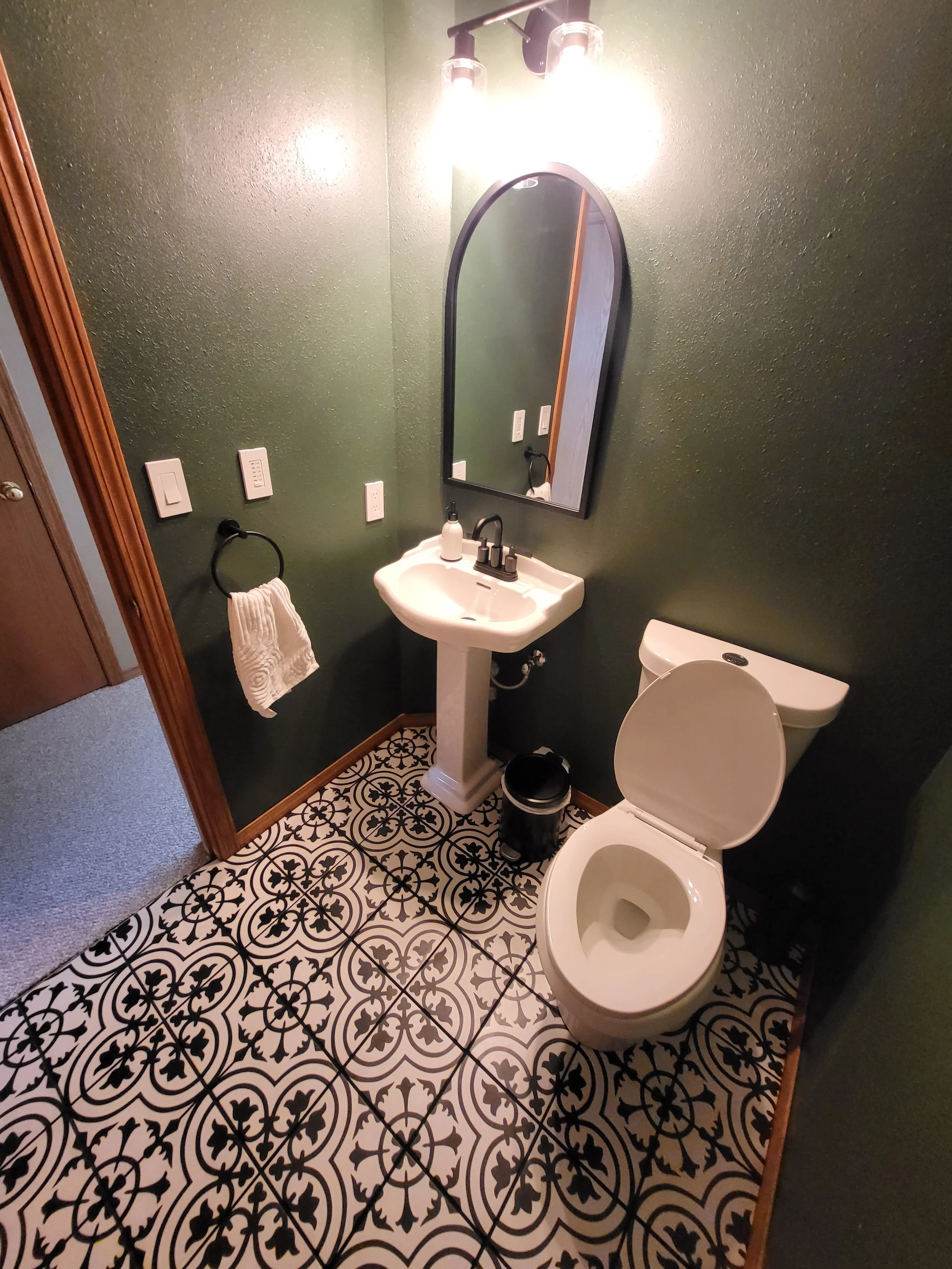 To updated Powder Room