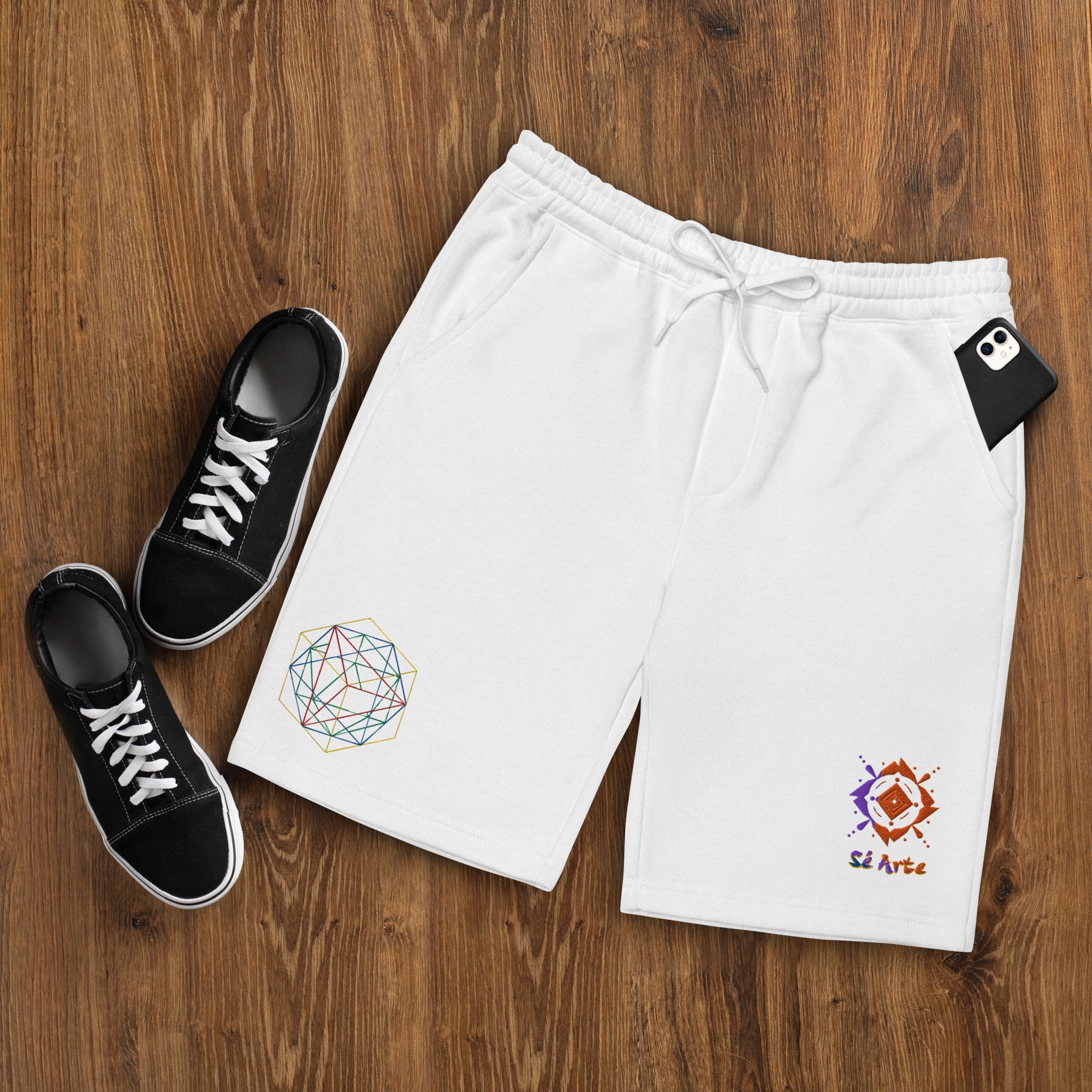 mens-fleece-shorts-white-front-69fa6eae9b892.jpg
