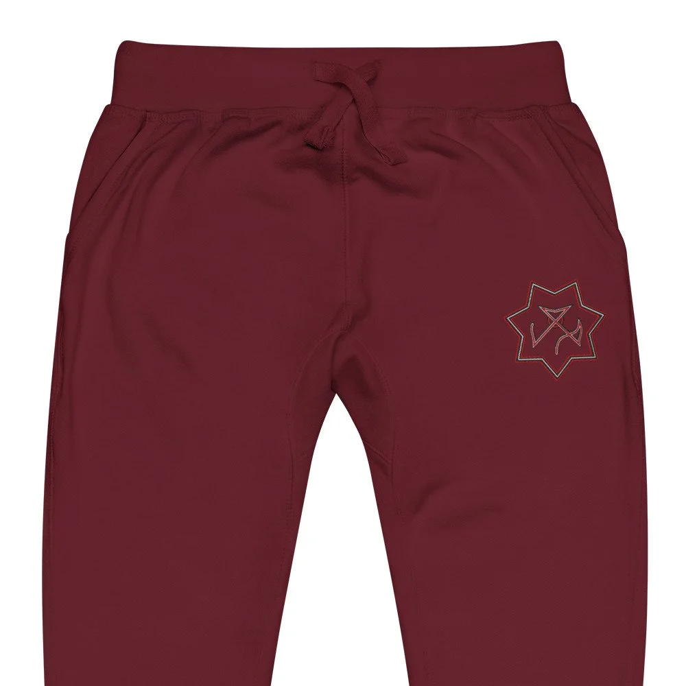unisex-fleece-sweatpants-maroon-zoomed-in-6a1f7f85c9f30.jpg