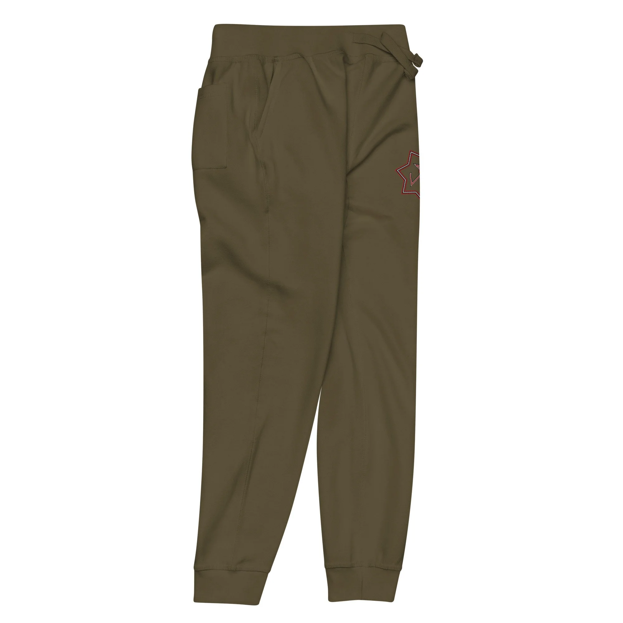 unisex-fleece-sweatpants-military-green-front-right-6a1f7f85c954e.jpg