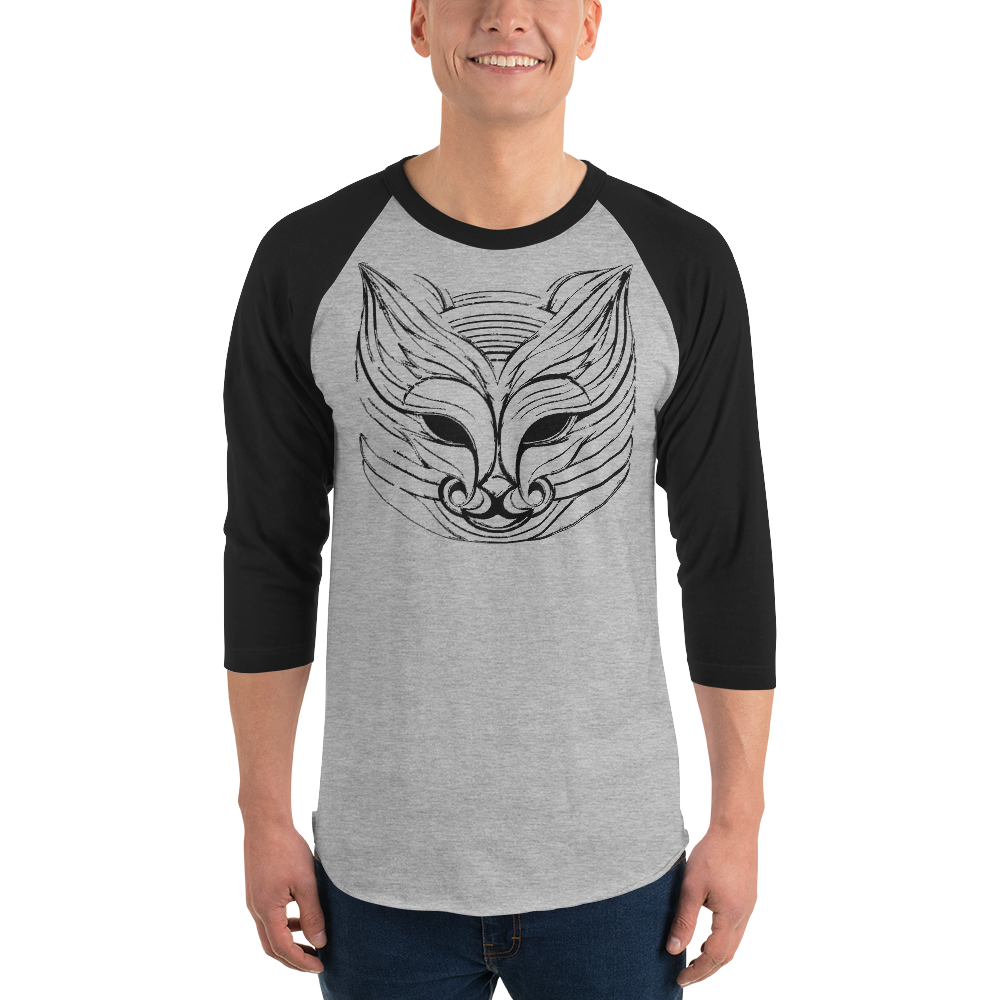 unisex-34-sleeve-raglan-shirt-heather-grey-black-front-6a3aba545e7d1.png